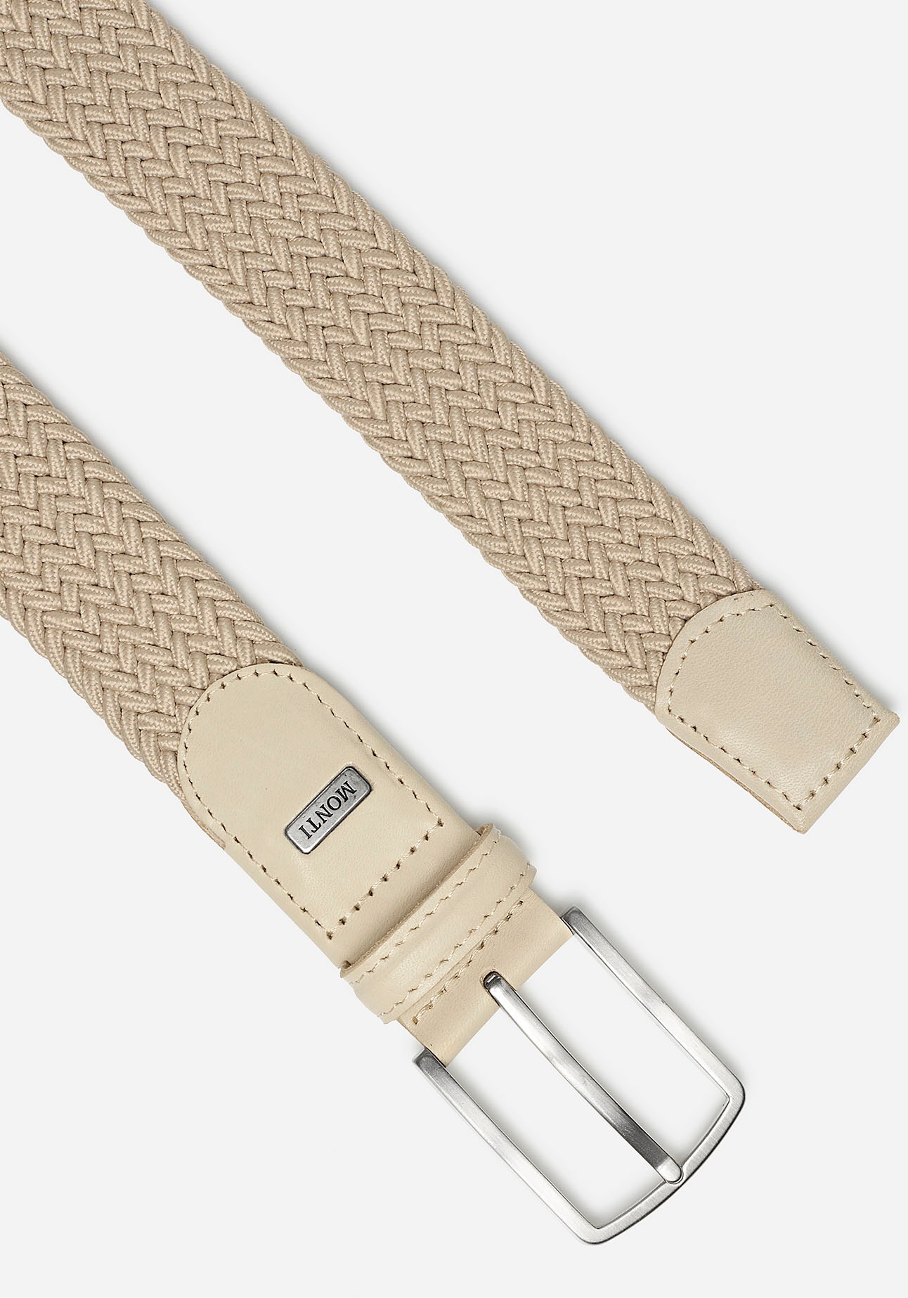 MONTI Ledergürtel »HAMBURG«, 3,5 cm breit, Elastischer Flechtgürtel, Casual-Business-Sportiv