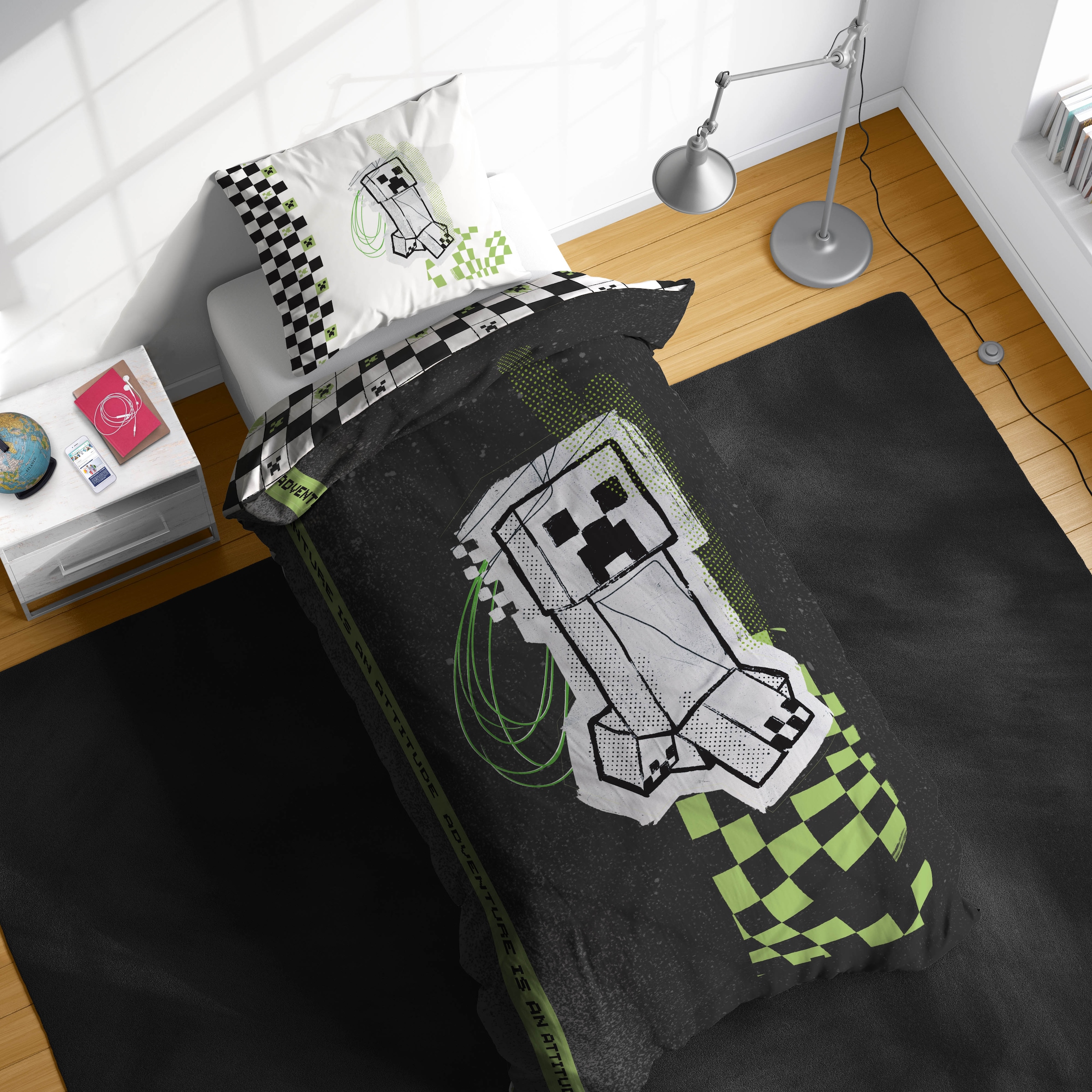 Minecraft Kinderbettwäsche »Minecraft Doodle Skate« 2 100% Baumwolle