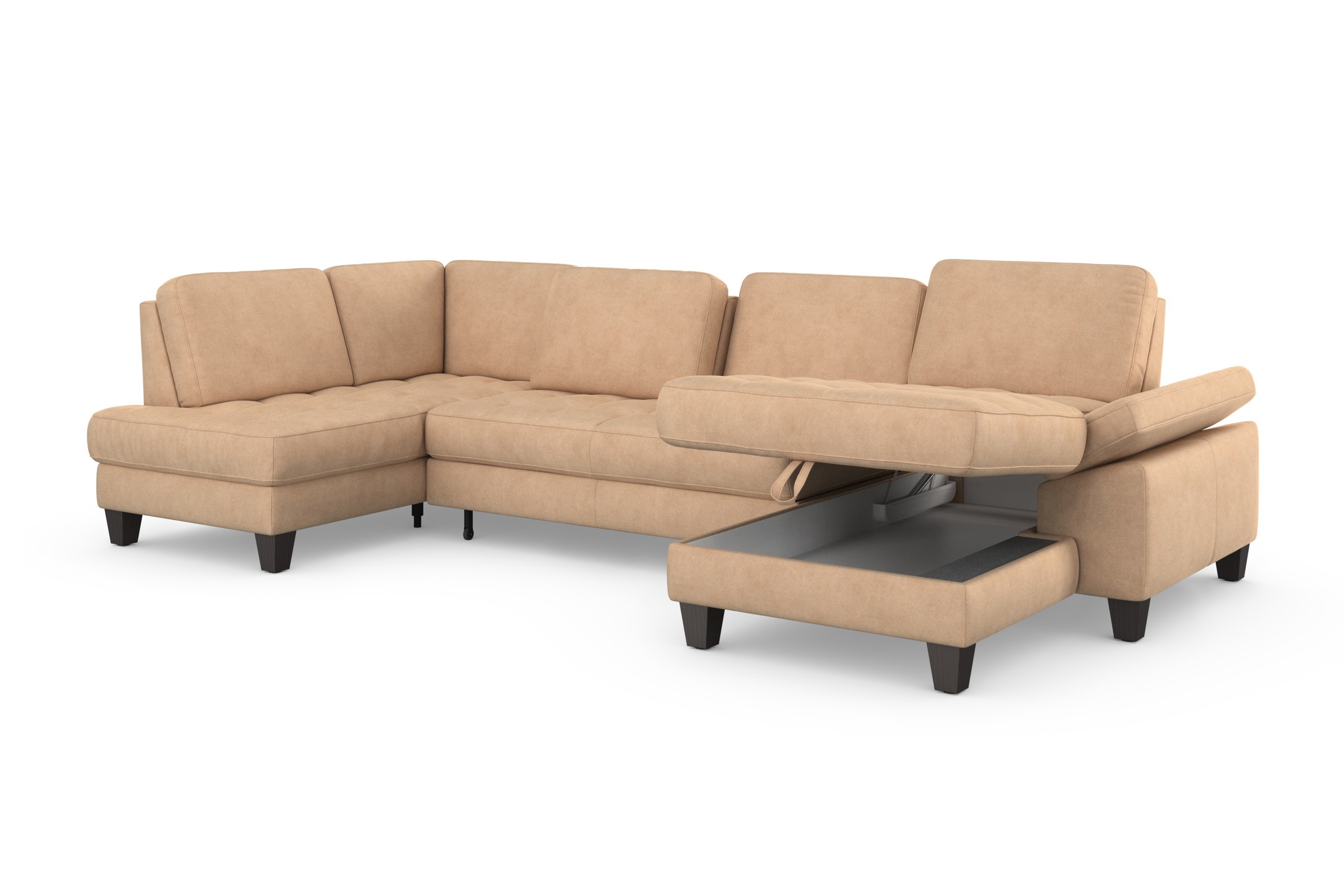 sit&more Wohnlandschaft »Westham U-Form«, wahlweise mit Bettfunktion, Bettkasten, Sitztiefenverstellung
