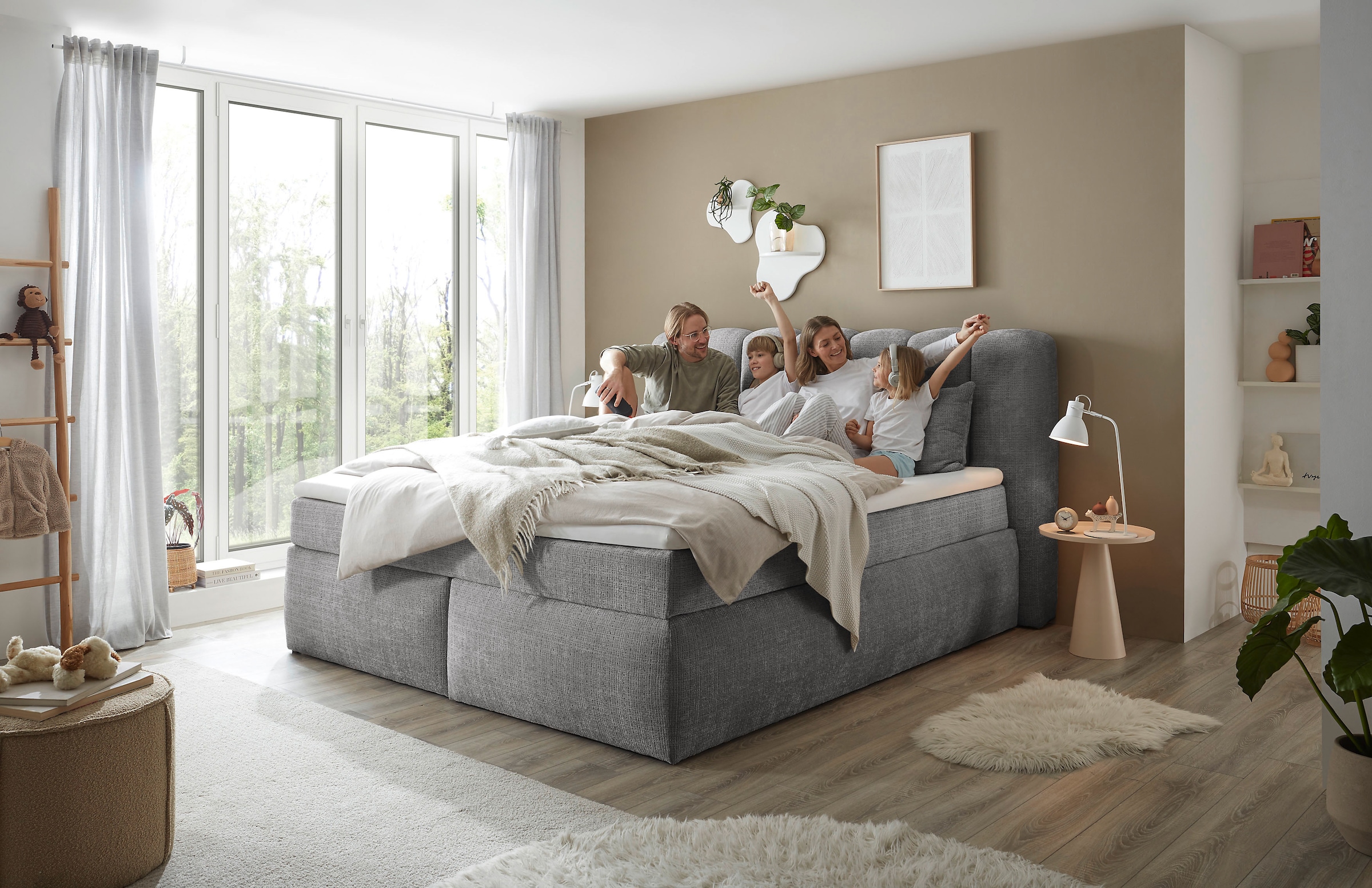 ED EXCITING DESIGN Boxspringbett »Gibsons in der Größe 200x220cm, Überlänge« erhältlich in verschiedenen Farben