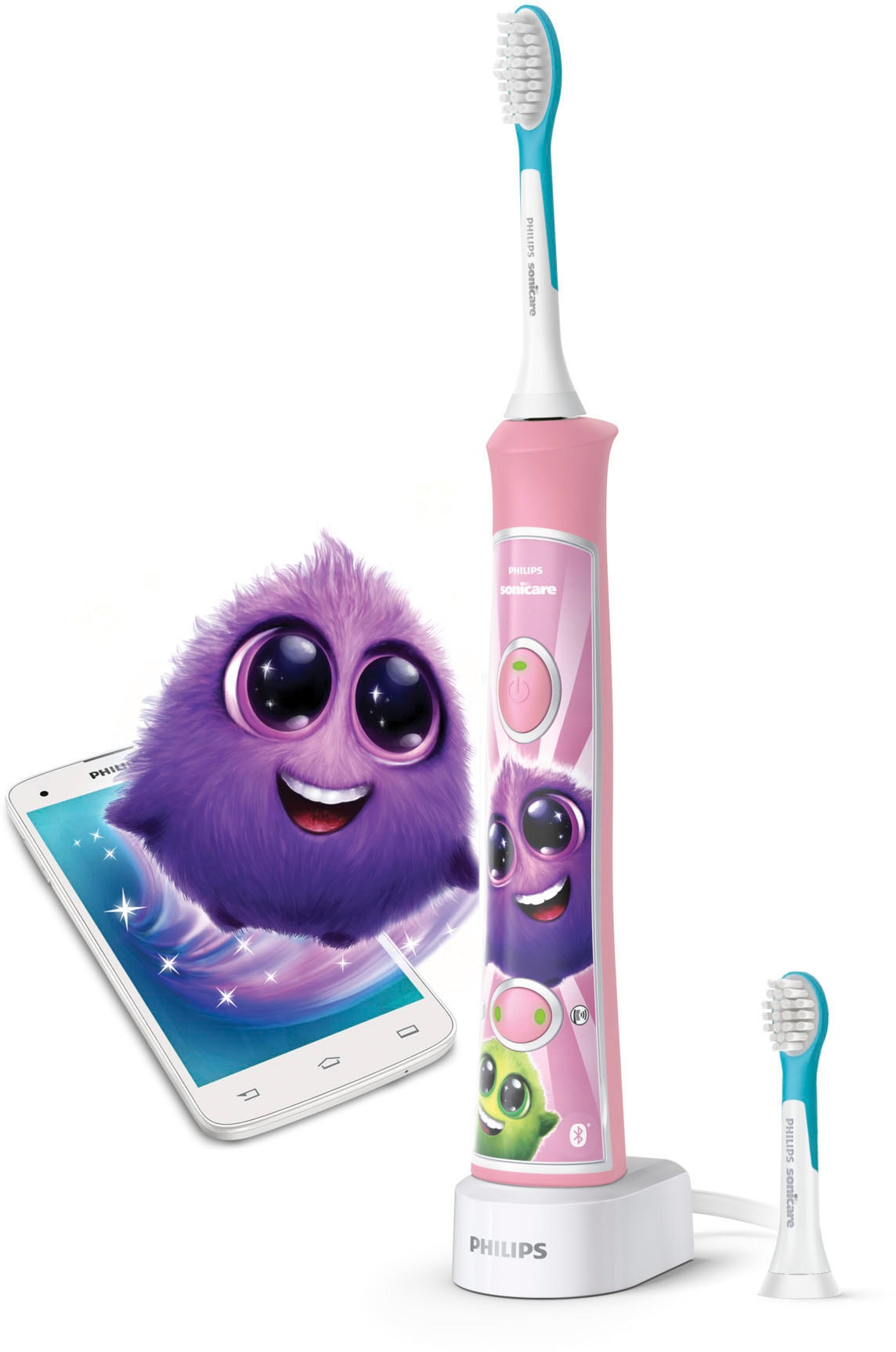 Philips Sonicare Elektrische Kinderzahnbürste »HX6352/42«, 2 St.  Aufsteckbürsten, mit interaktiver Zahnputz-App online kaufen