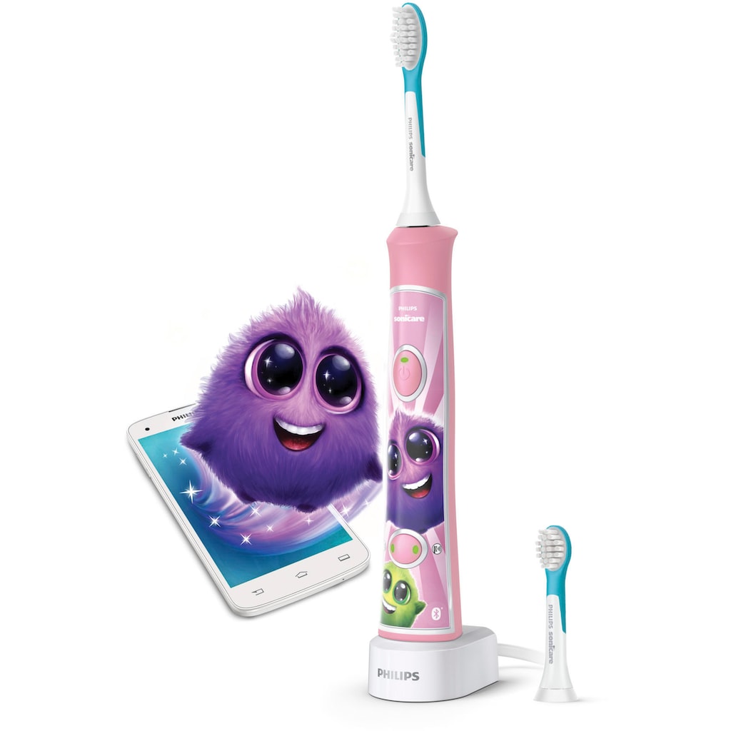 Philips Sonicare Elektrische Kinderzahnbürste »HX6352/42«, 2 St. Aufsteckbürsten, mit interaktiver Zahnputz-App