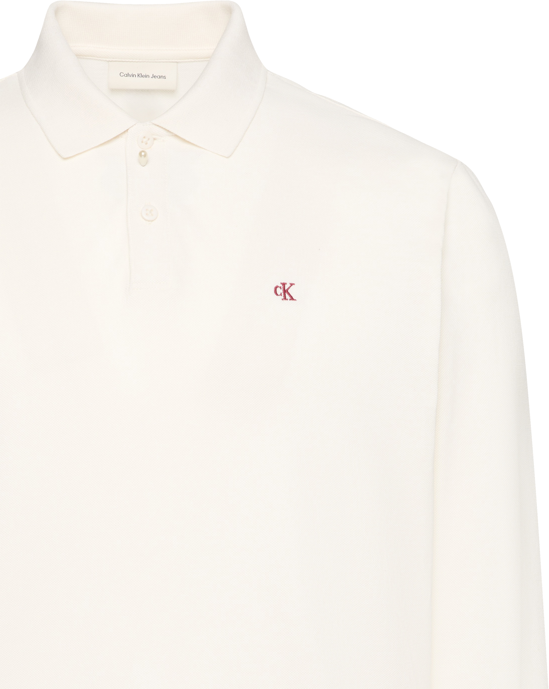 Calvin Klein Jeans Langarm-Poloshirt Regular fit mit Rundhalsausschnitt