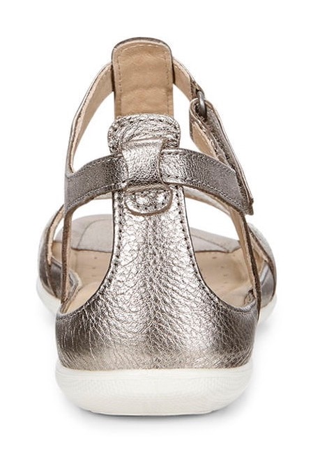Ecco Riemchensandale »FLASH«, Sommerschuh, Sandalette, Klettschuh, im Metallic-Look