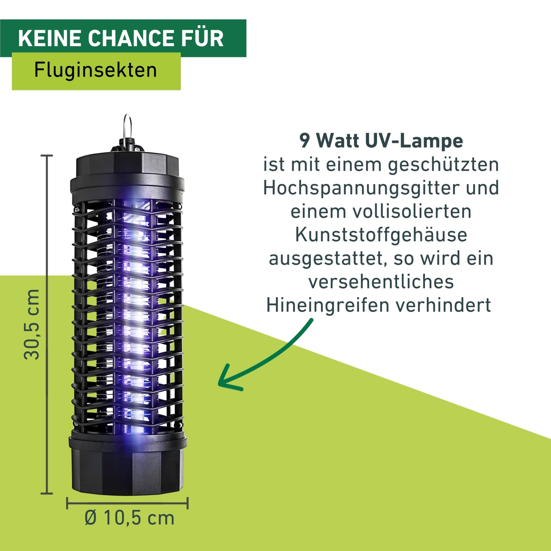 Windhager Insektenfalle »für Fluginsekten, Schutzlampe für den Fang von Insekten« vollisoliertes Kunststoffgehäuse, UV-Lampe mit 4 oder 11 Watt