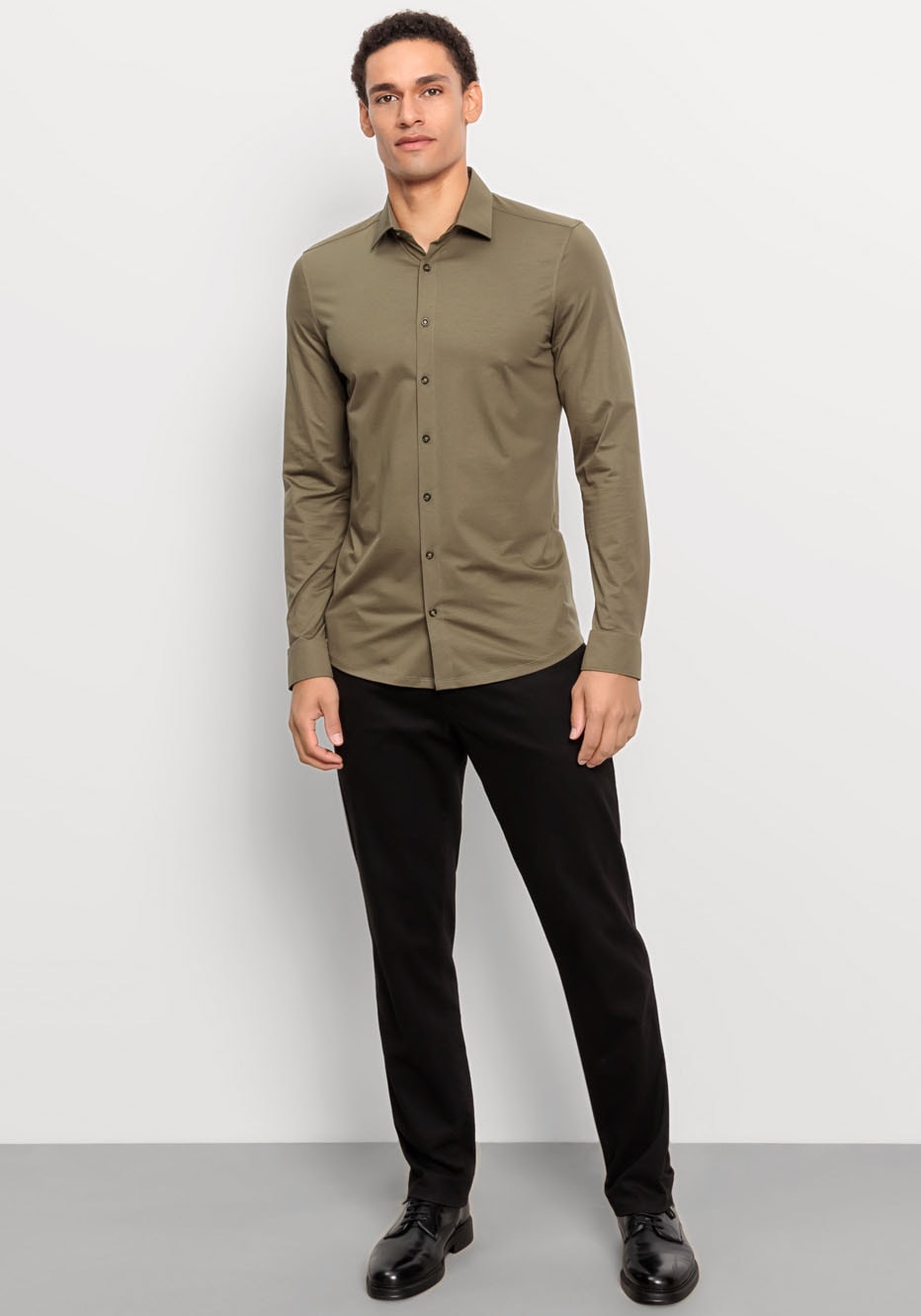 OLYMP Businesshemd »No. Six 24/Seven super slim« in  bequemer Jersey-Qualität