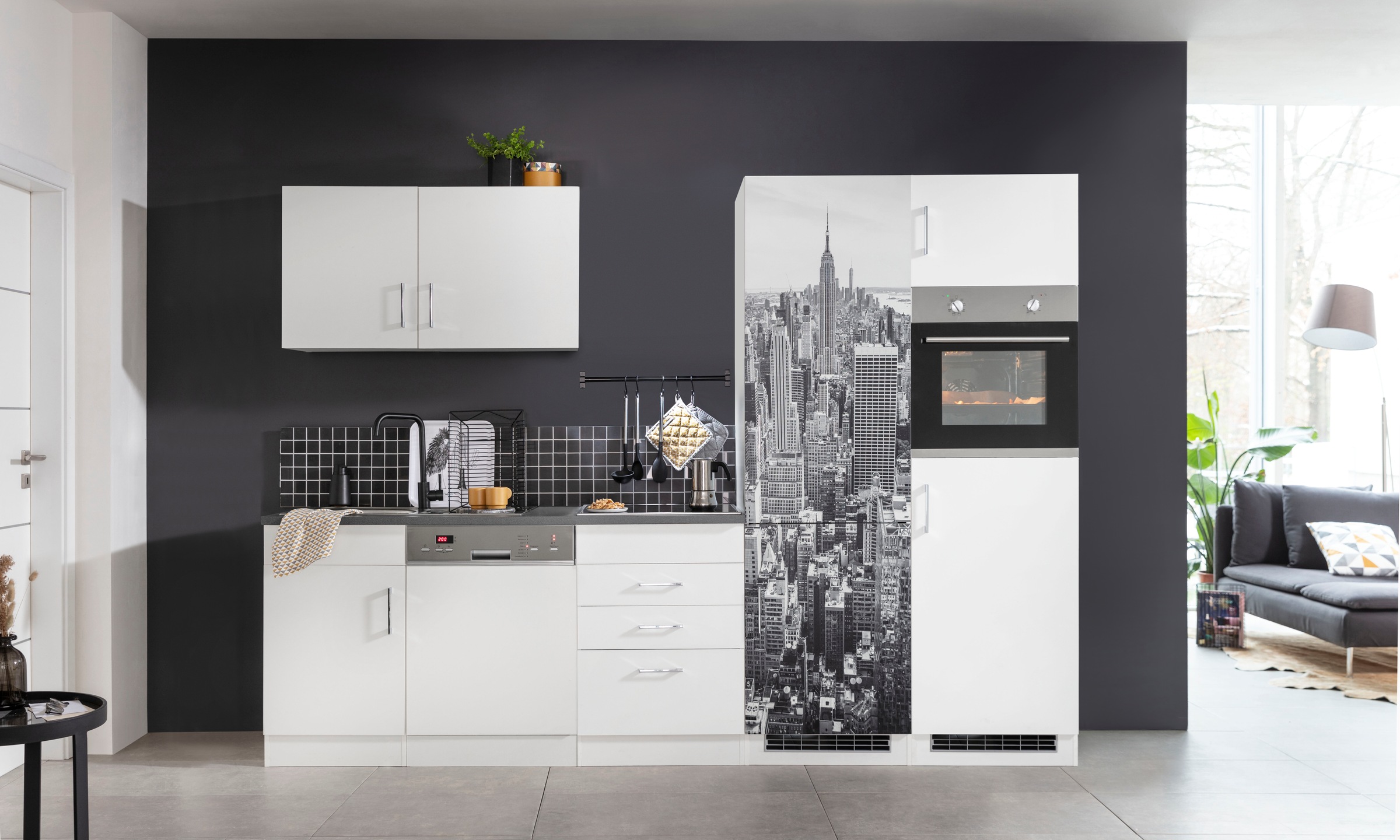 KOCHSTATION Küchenzeile »KS-Paris«, ohne E-Geräte, Breite 290 cm