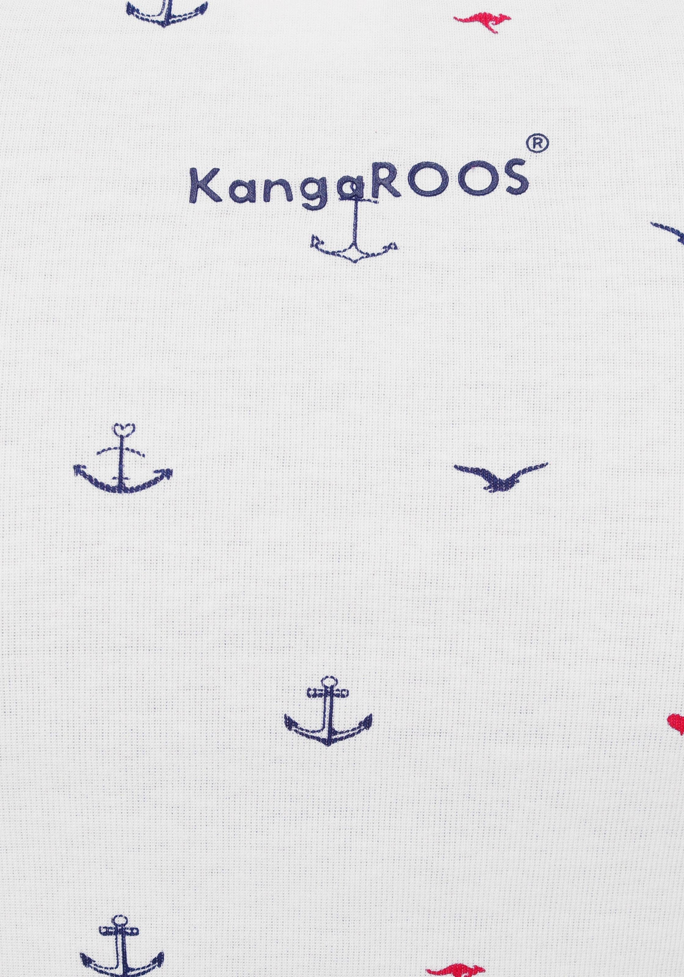 KangaROOS Langarmshirt, krempelbare Ärmel, sehr figurbetont, aus elastischer Rippware