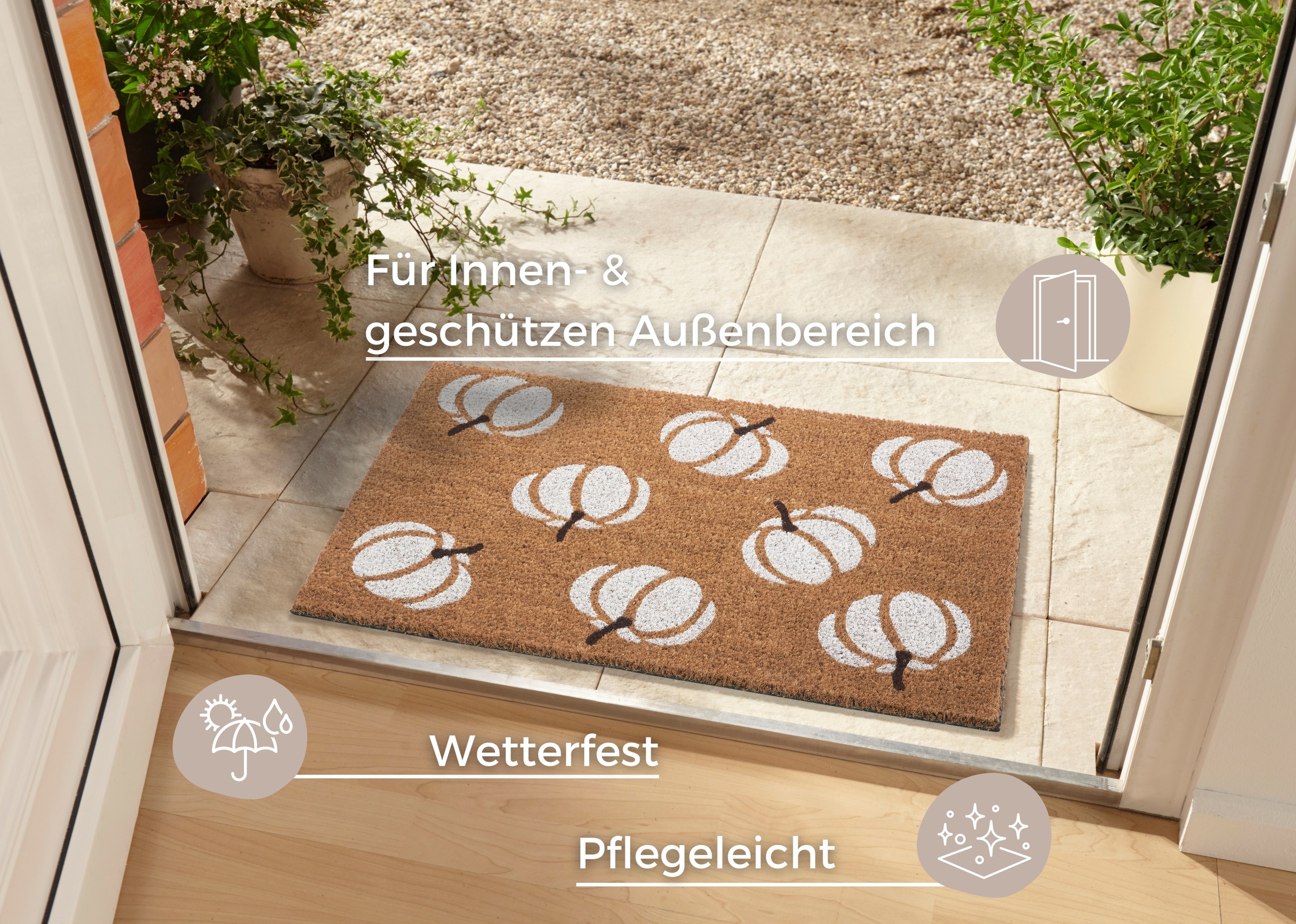HANSE Home Fußmatte »Mix Mats Kokos Pumpkins, Türmatte«, rechteckig, 15 mm günstig online kaufen