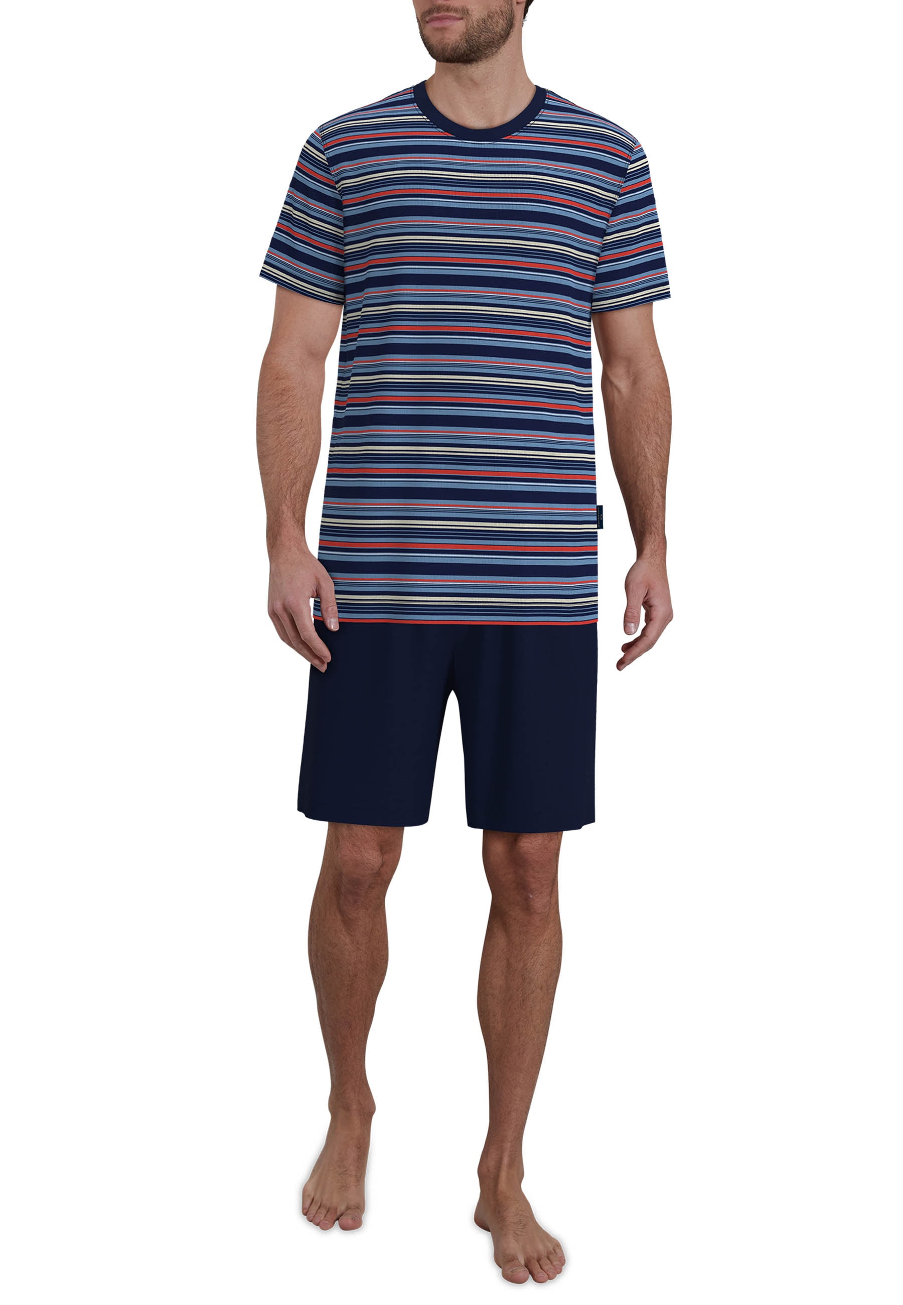GÖTZBURG Shorty »Glasgow« gestreift, kurz, Rundhalsausschnitt, mit Gesäßtasche, Baumwollmix