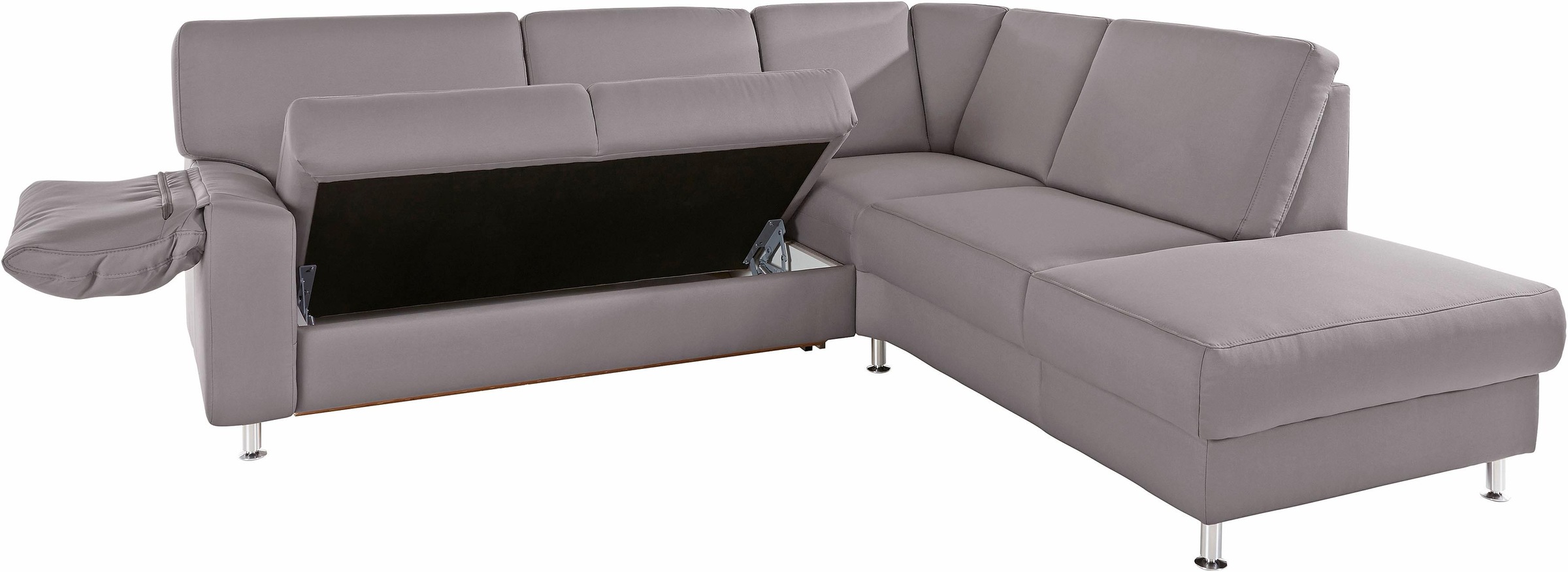 sit&more Ecksofa »Belfort L-Form«, wahlweise mit Vorziehsitz und Bettkasten