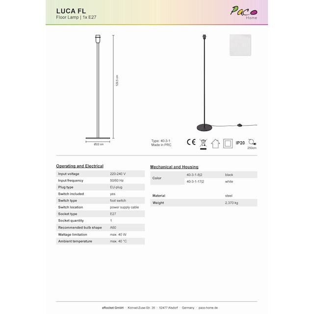 Stehlampe Kinderzimmer Regenbogen 462«, Sonne Paco Kinderlampe E27 Babyzimmer online Home »Tweet 1 kaufen Wolken flammig-flammig, Lampe