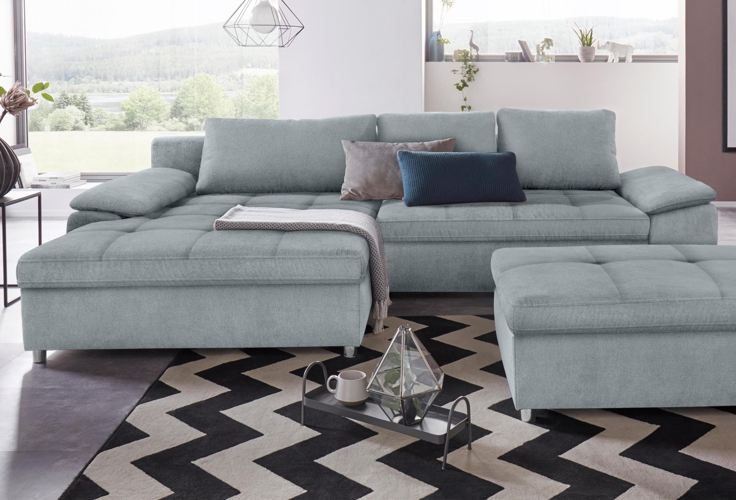 sit&more Ecksofa »Labene L-Form«, wahlweise mit Bettfunktion und Bettkasten günstig online kaufen