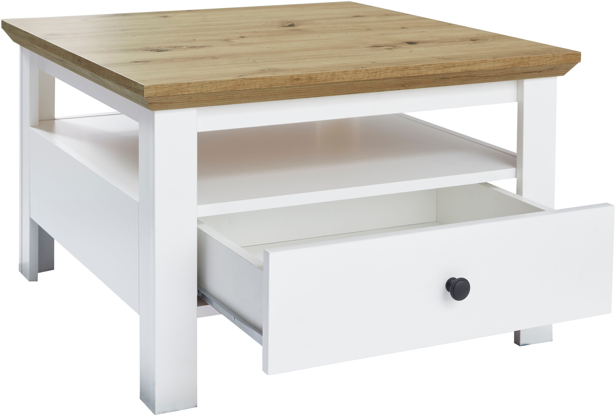 Home affaire Couchtisch »Ulm« Couchtisch mit Schublade & offenem Fach - (B/T/H) 70/70/46 cm