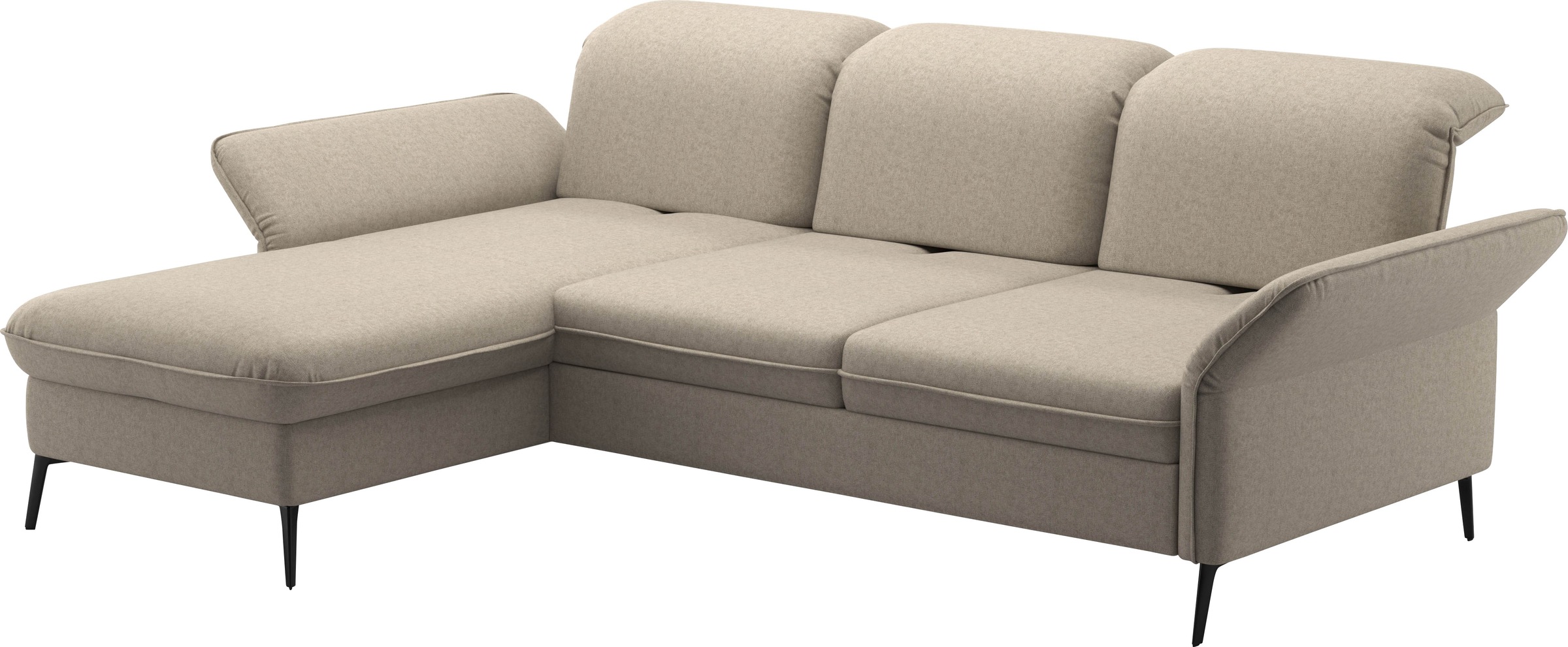 sit&more Ecksofa »Emely, inkl. Sitztiefenverstellung«, wahlweise mit Bettfunktion,Bettkasten,Kopf- & Armteilverstellung