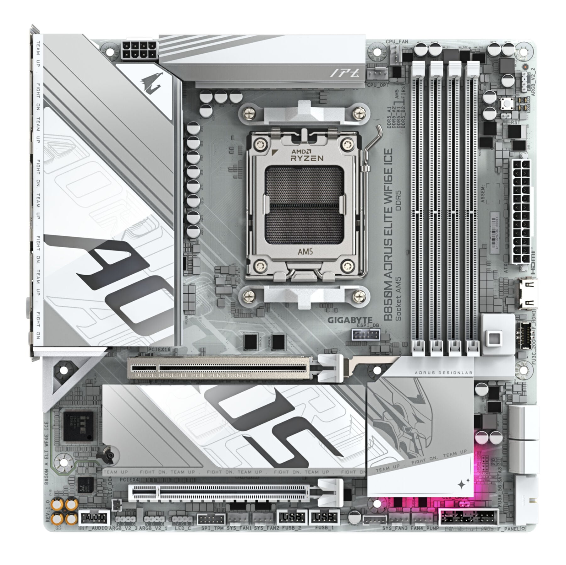 Gigabyte Mainboard »B850M AORUS ELITE WIFI6E ICE Motherboard - AMD Ryzen 9000 Series CPUs,«