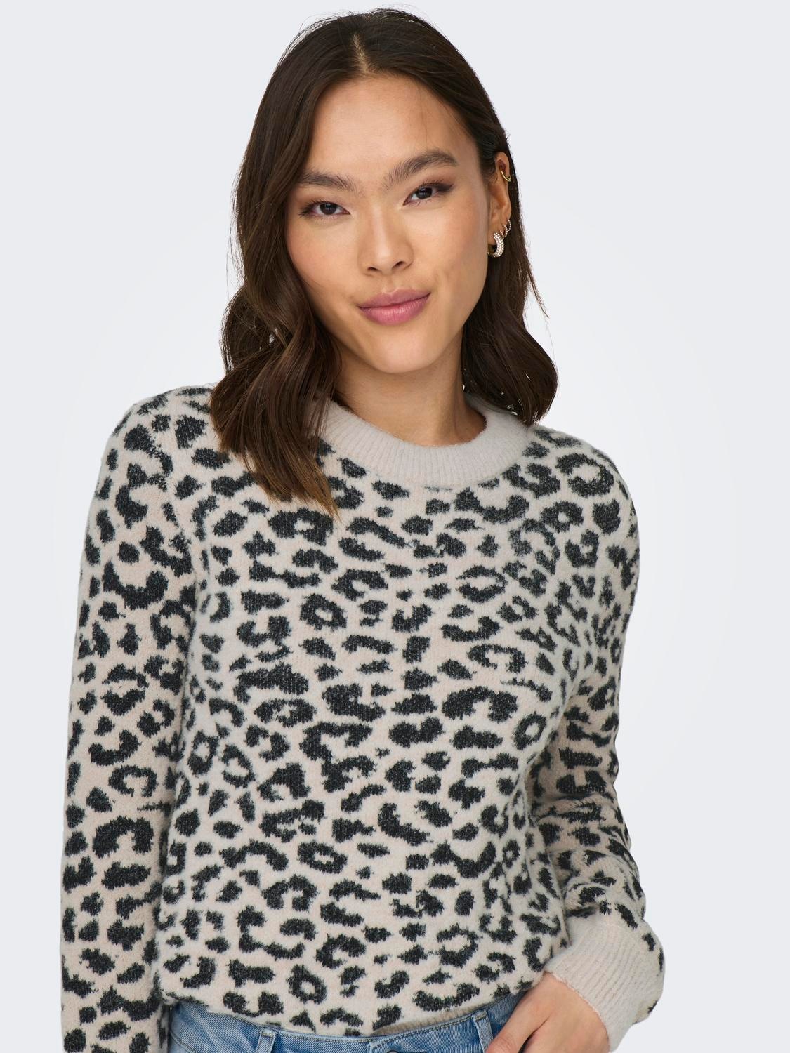 JDY Strickpullover »JDYLORRAINE ANIMAL L/S PULLOVER KNT NOOS«