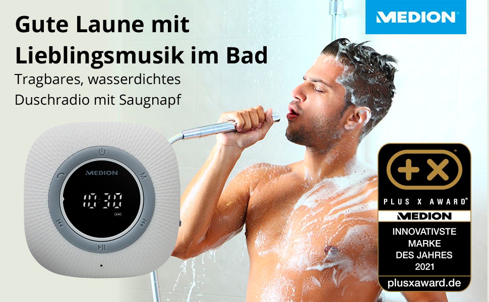 Medion® Digitalradio (DAB+) »LIFE® P66096 (MD 43881) Dusch-«, (Bluetooth UKW mit RDS 3 W)