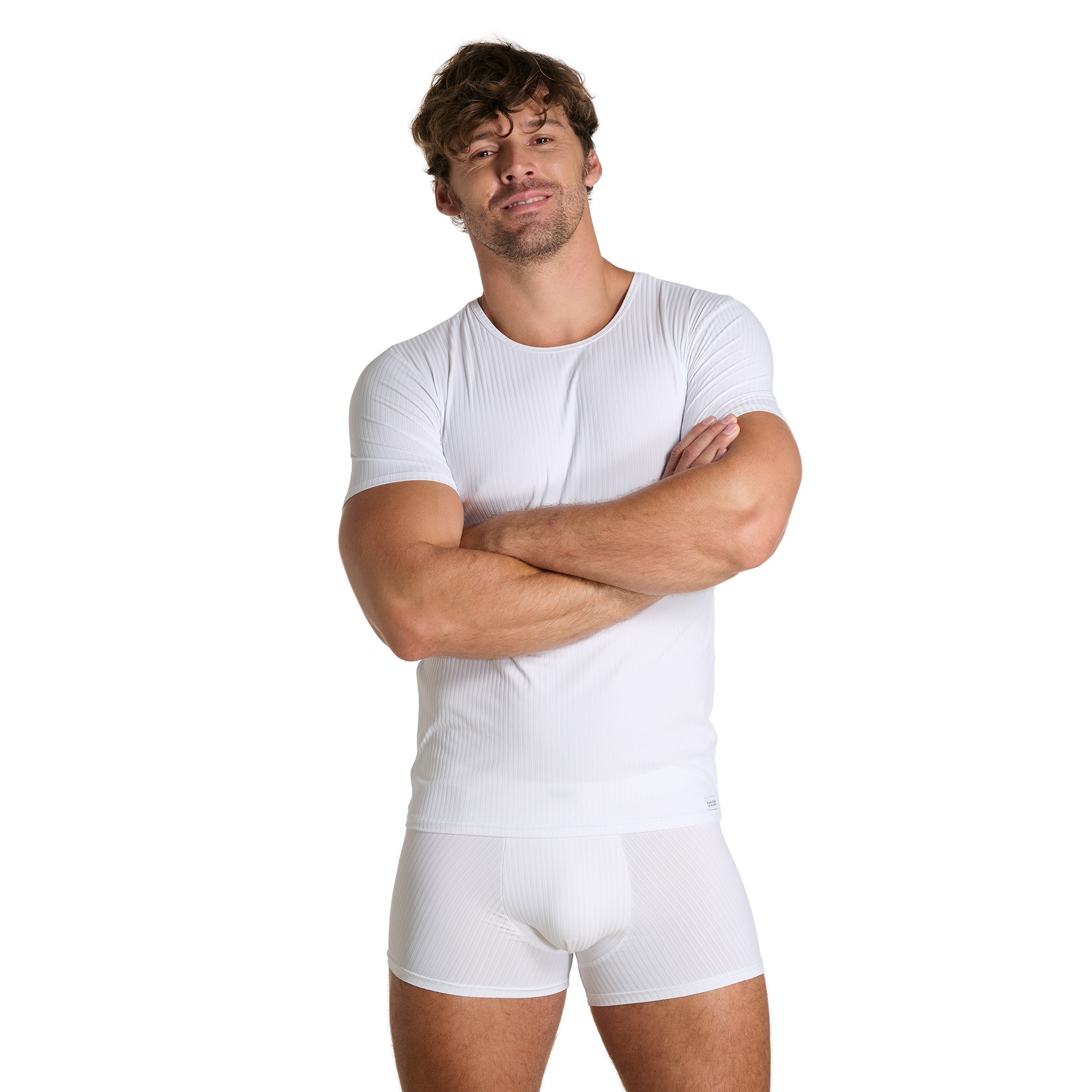 Bruno Banani Rundhalsshirt »ANTISTRESS« Kurzarm, Rundhalsausschnitt, Cotton-Mix