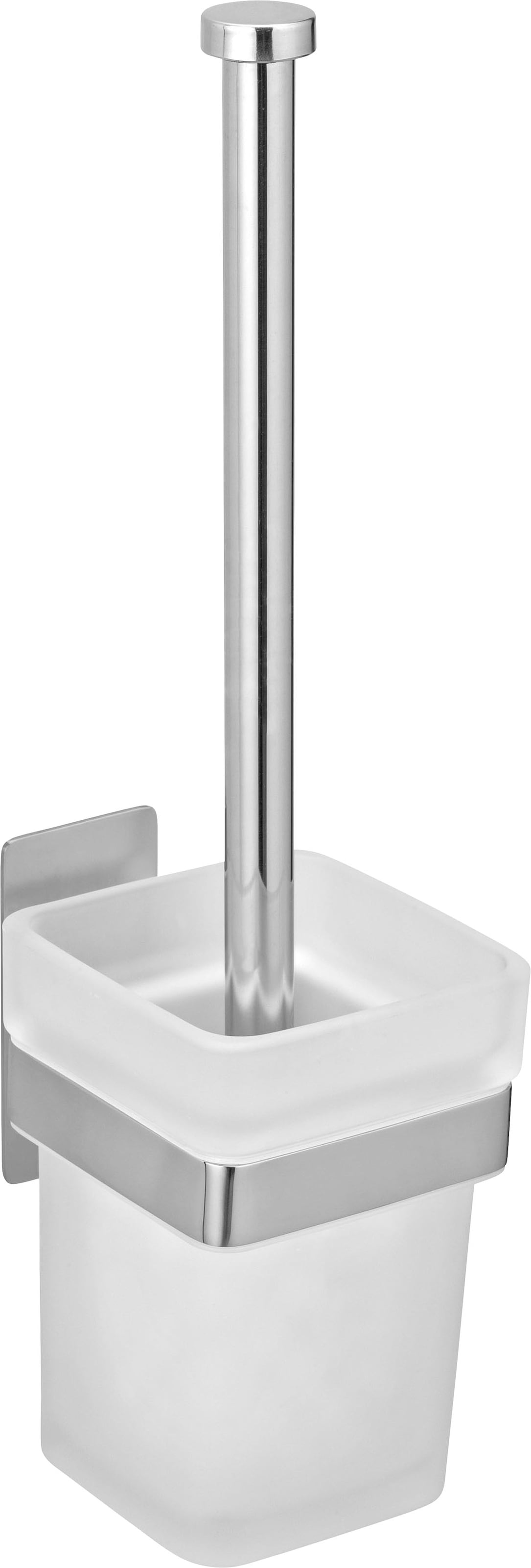 WENKO WC-Garnitur »Turbo-Loc® Genova«, aus Edelstahl-Glas, shine, abnehmbarer  Behälter, mit TurboLoc Befestigung online kaufen