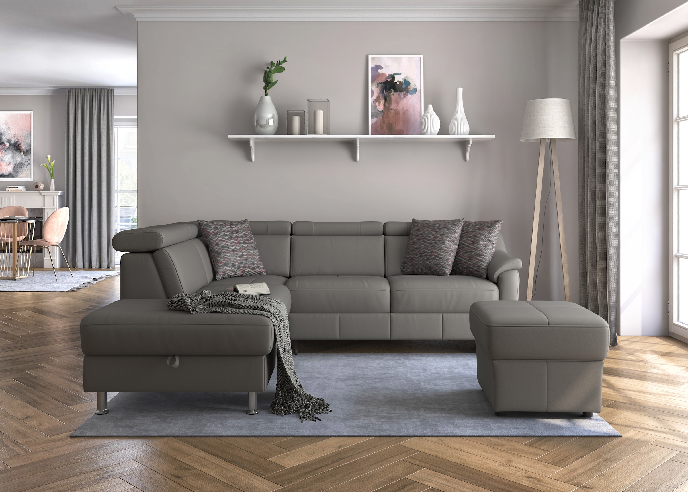 sit&more Ecksofa »Freetown L-Form«, inklusive Kopfteilverstellung und komfo günstig online kaufen