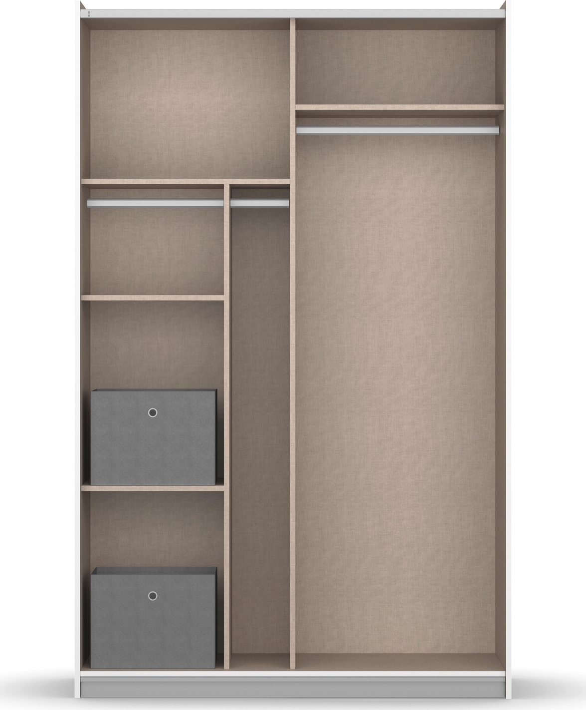 rauch Schwebetürenschrank »Kleiderschrank Schrank Garderobe REFLECT«, inkl. praktischer Innenausstattung mit 2 Stoffboxen MADE IN GERMANY