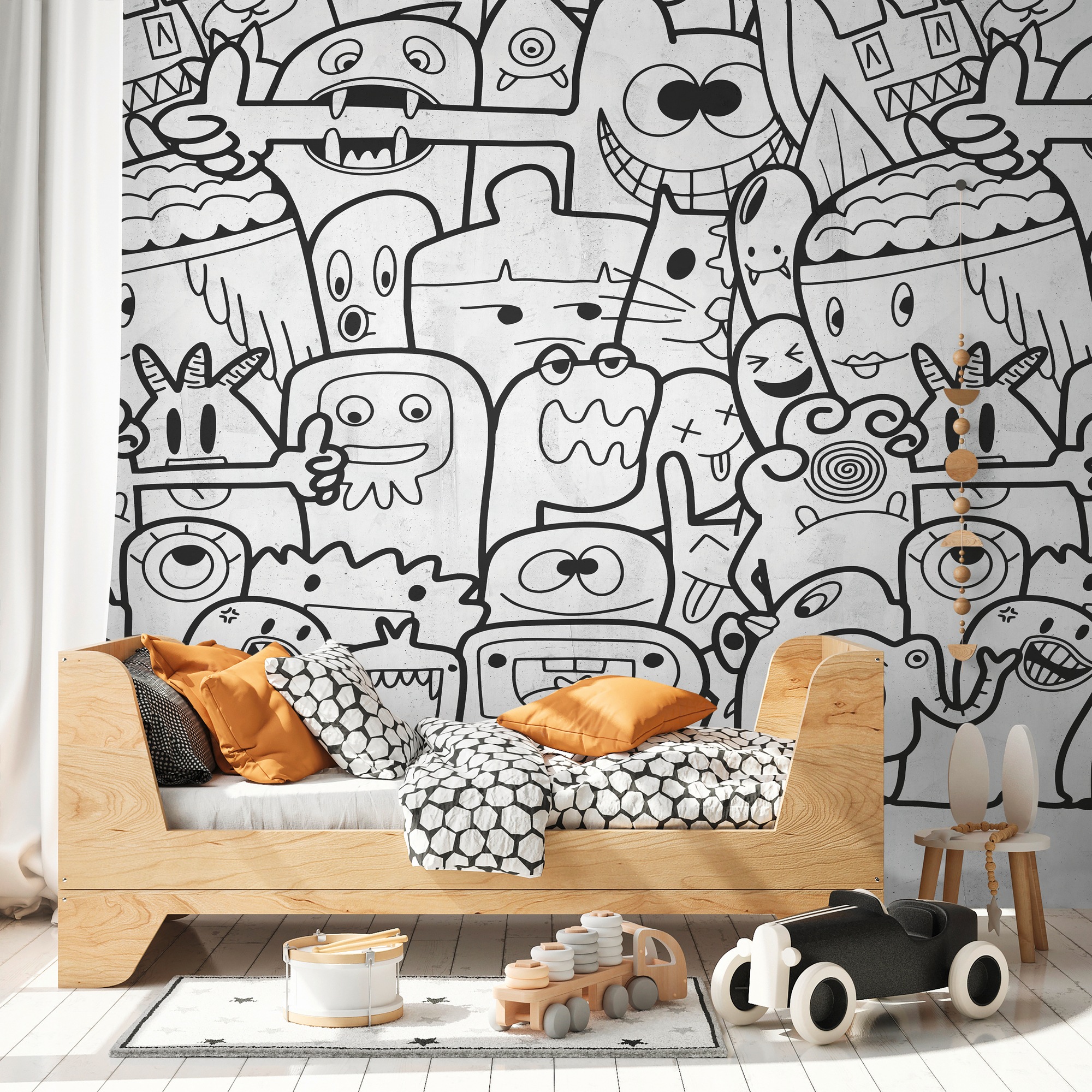 living walls Fototapete »THE WALL III Comic Tapete Motivtapete Kinderzimmer günstig online kaufen