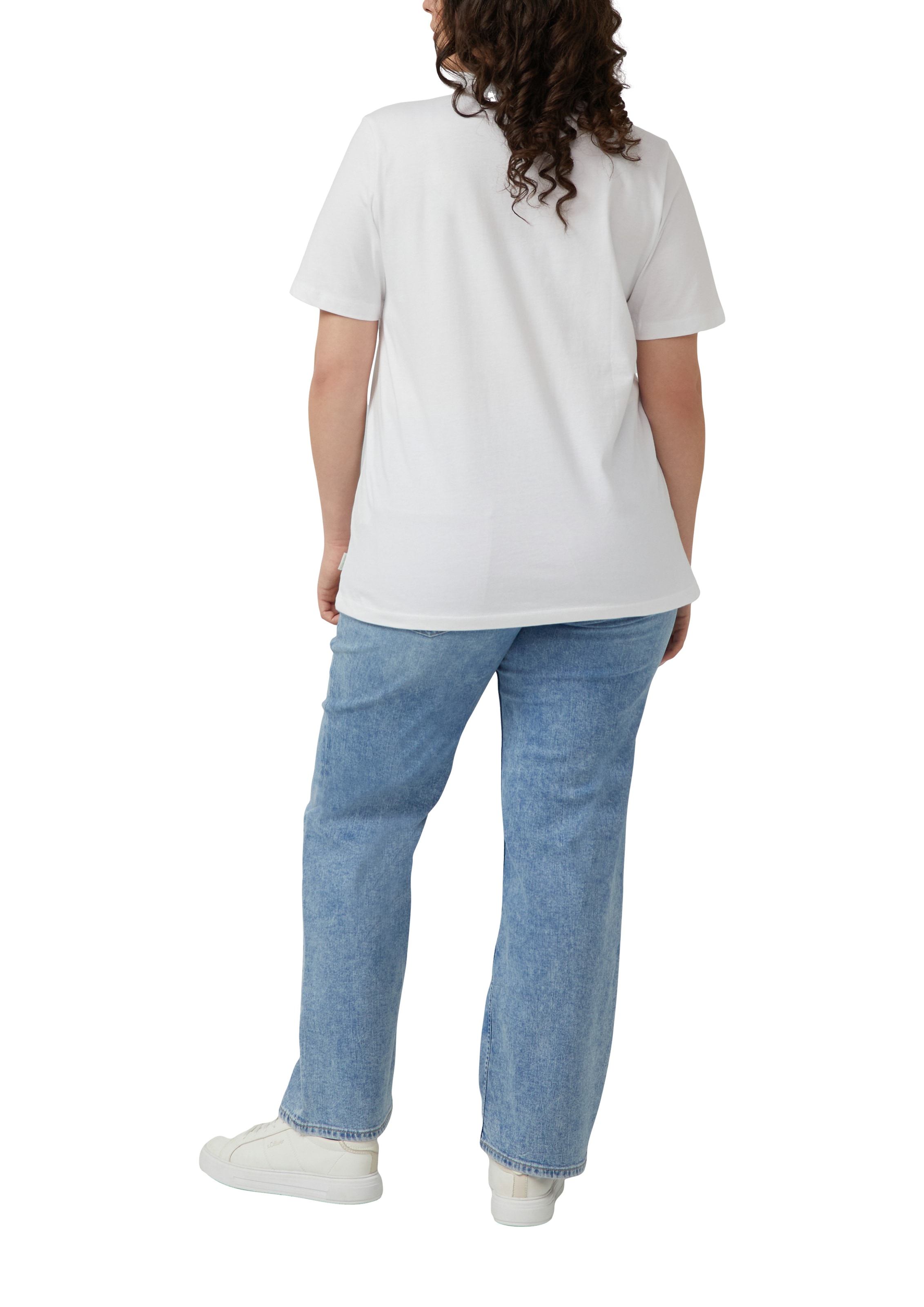 s.Oliver CURVE Kurzarmshirt Sommershirt mit Frontprint/Größe Größen
