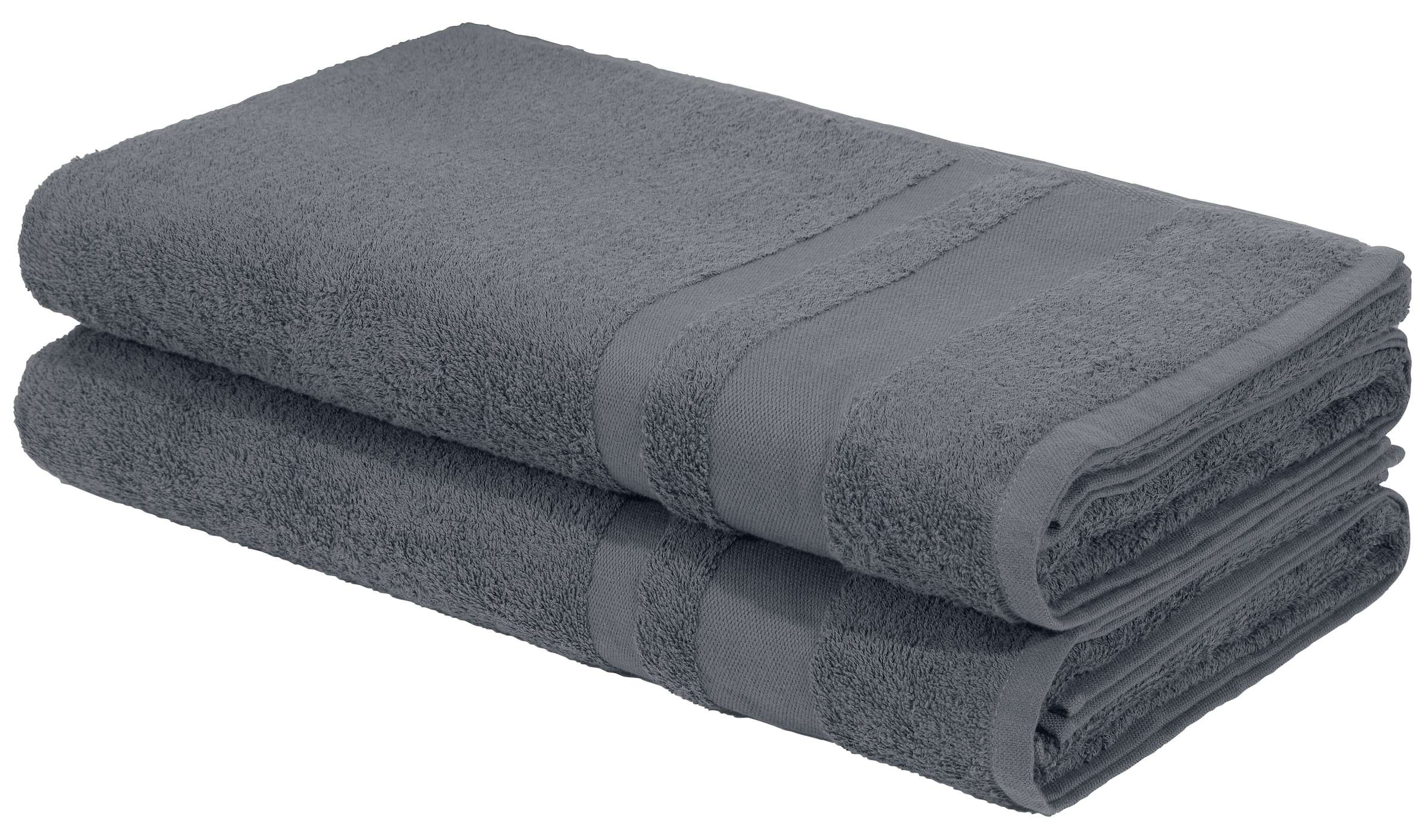 OTTO home Saunatuch »Vanessa, 2 Saunatücher, 80x200cm, in Standard- und Premium-Qualität« Handtücher mit Bordüre, 100% Baumwolle, einfarbig, weich
