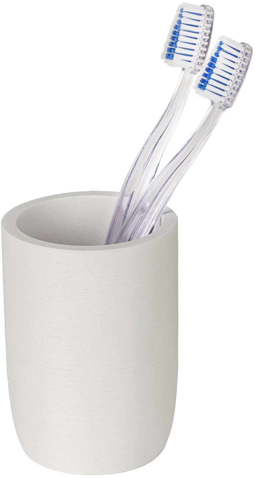 WENKO Seifenspender »Altavalle« Bad-Accessoire Set aus Polyresin und Bambus, moderne Optik, 250 ml