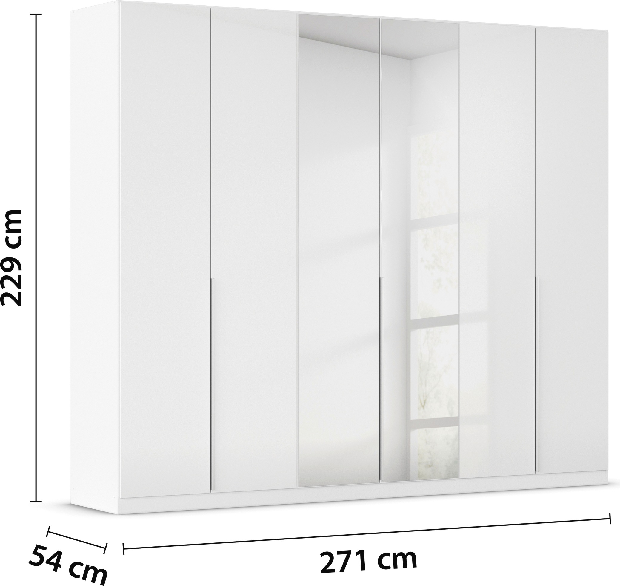 rauch Drehtürenschrank »Kleiderschrank Schrank Garderobe AGORDO mit Dekor- oder Hochglanzfront«, (in zwei Griff-Farben), durchdachte Innenausstattung, in 6 Breiten und 2 Höhen MADE IN GERMANY