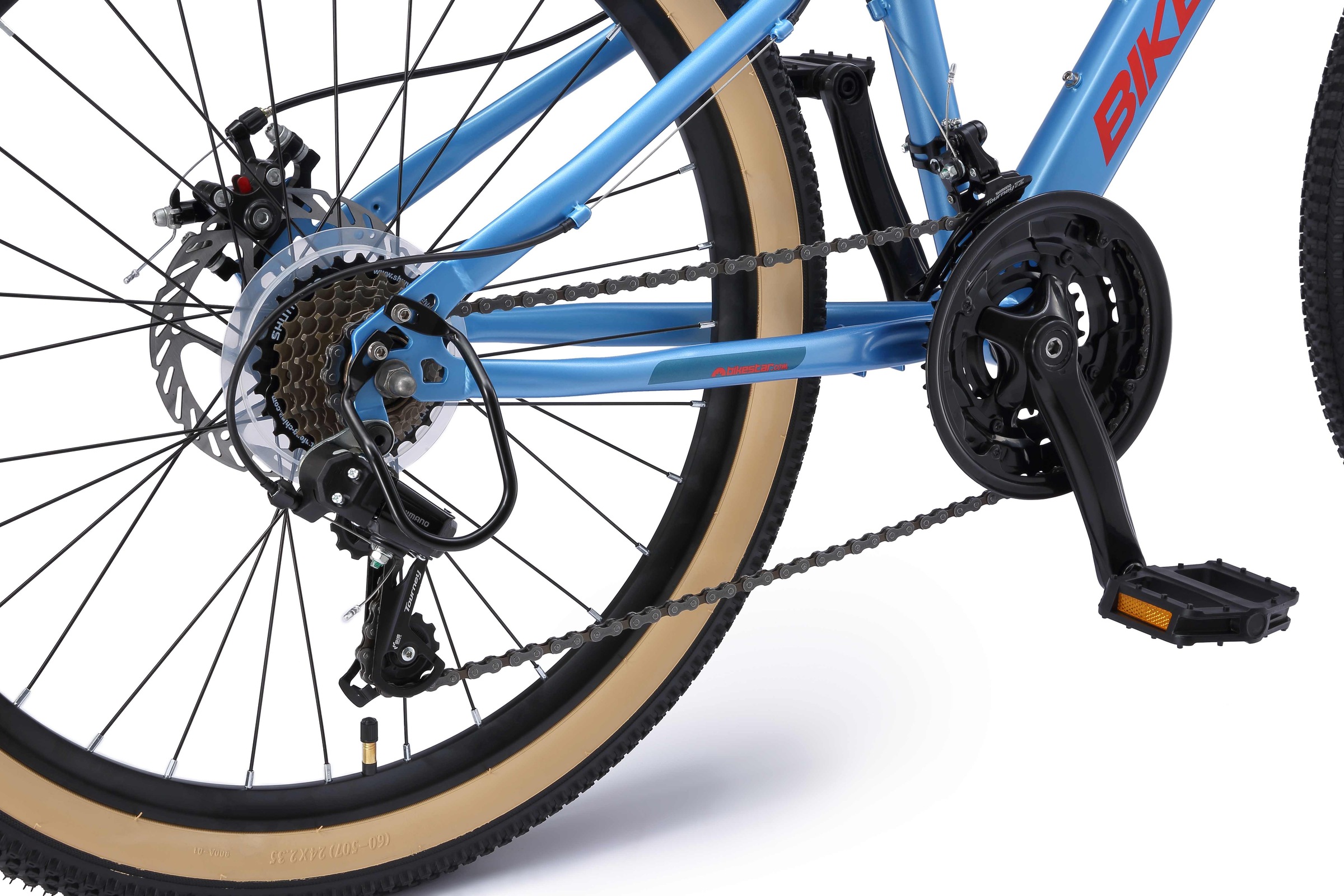 Bikestar Jugendfahrrad, 21 Gang, Shimano, RD-TY21 Schaltwerk, Kettenschaltung