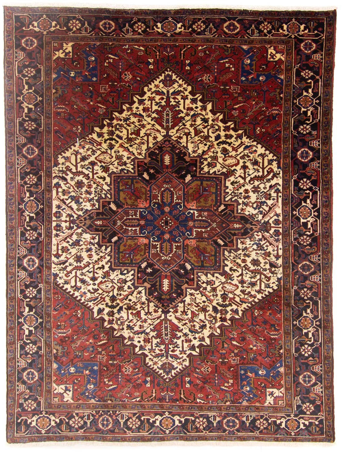 morgenland Wollteppich »Heriz Medaillon Ruggine 331 x 251 cm«, rechteckig, günstig online kaufen