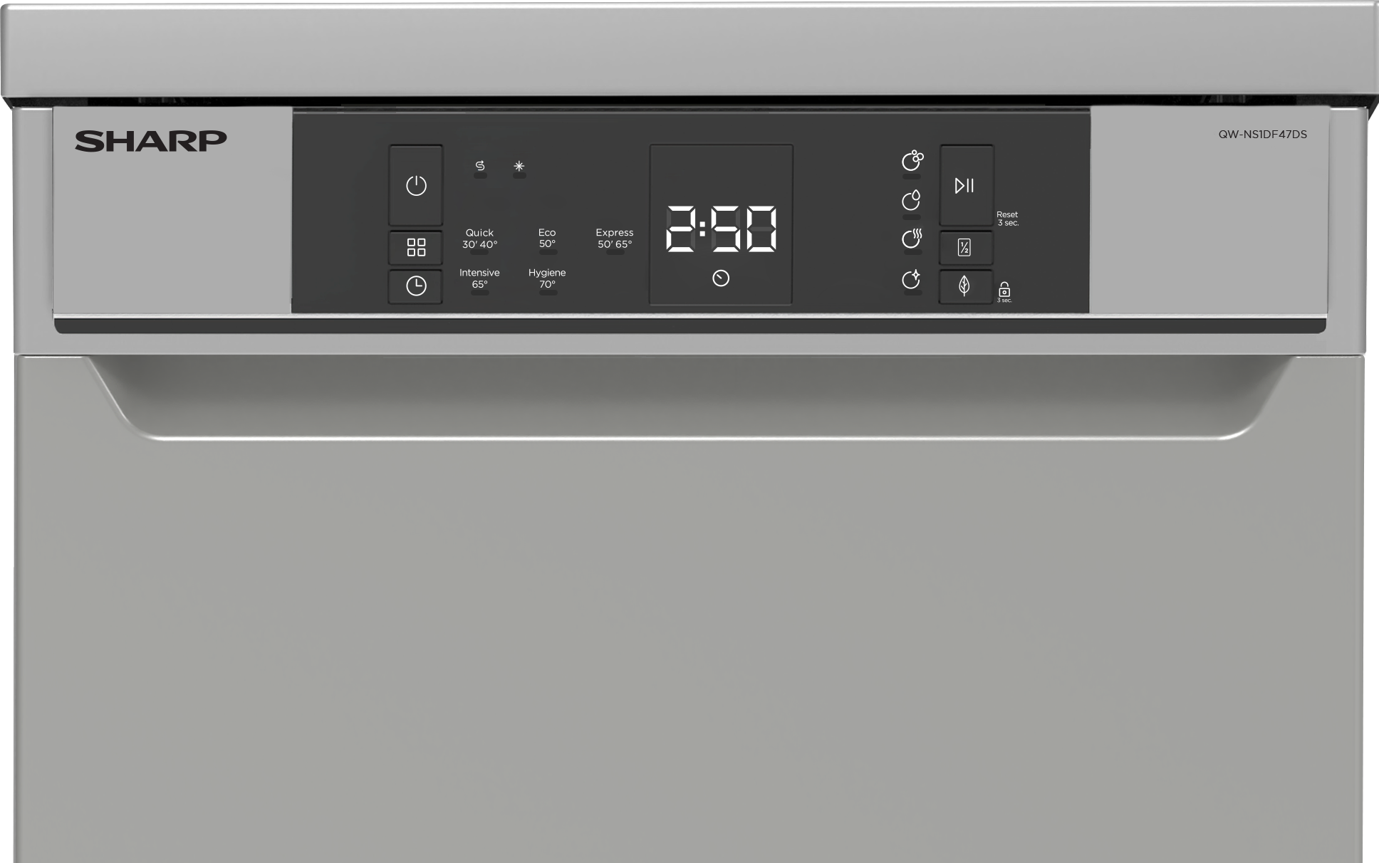 Sharp Standgeschirrspüler »QW-NS1DF47DS-DE«, 10 Maßgedecke, Aquastop