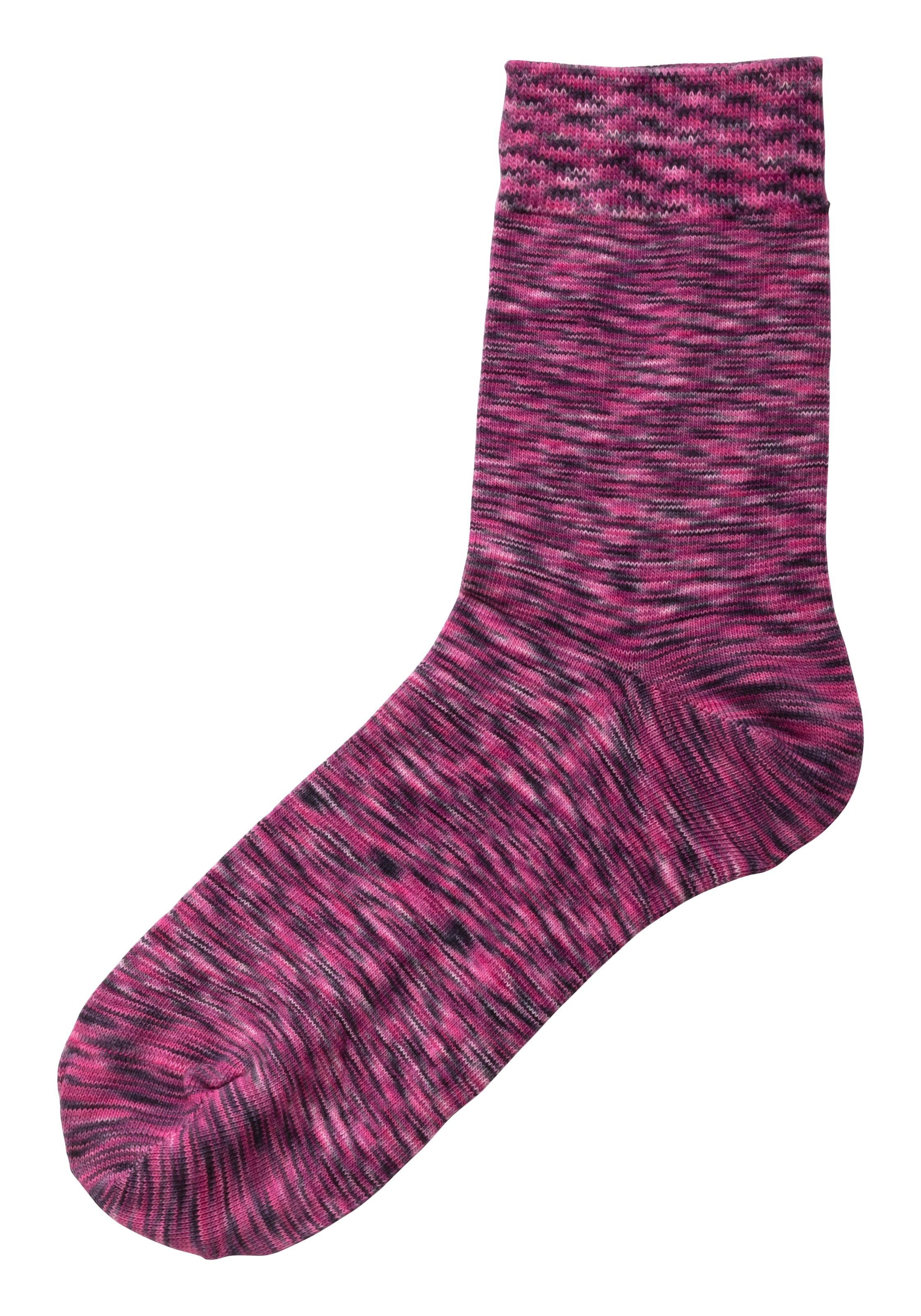 H.I.S Freizeitsocken, (Packung, 6 Paar), mit farbigem Garn