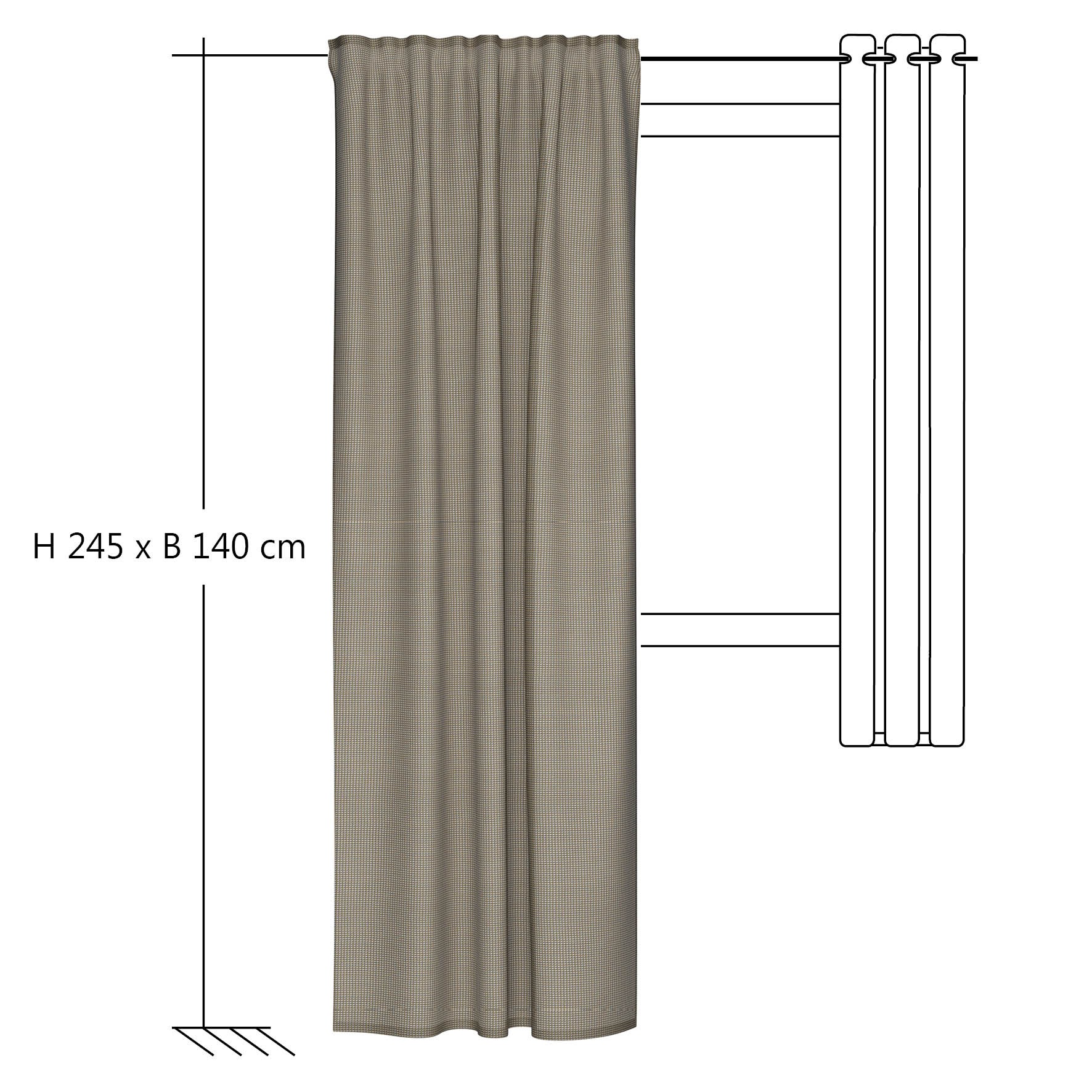 HOMING Gardine »Neta« verdeckte Schlaufen 1 Stk. tlg. Netzstuktur, Wohnzimmer, Küche, Schlafzimmer