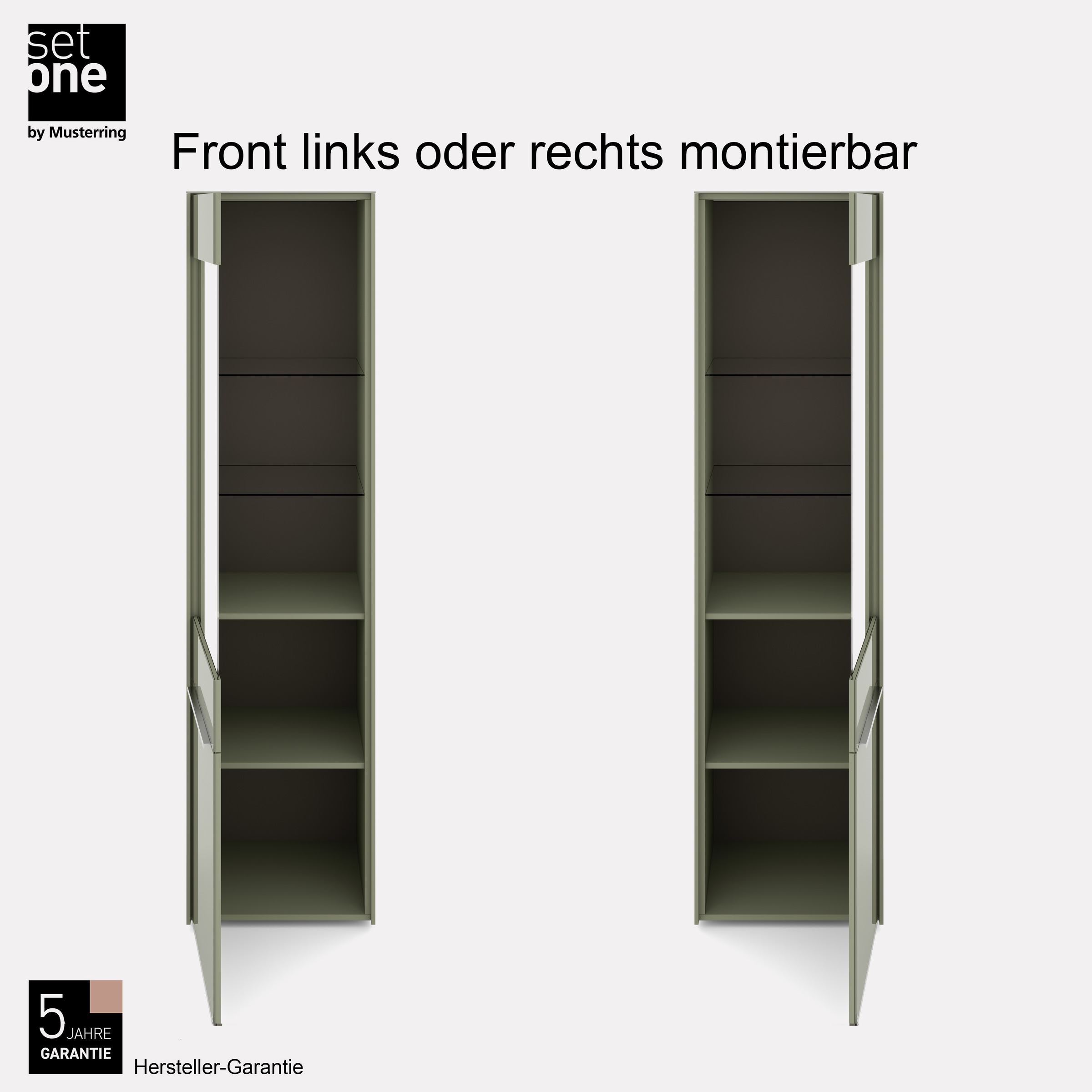 set one by Musterring Standvitrine »Reno« 1 Stk. tlg. Mit Gleitern und in verschiedenen Farben erhältlich