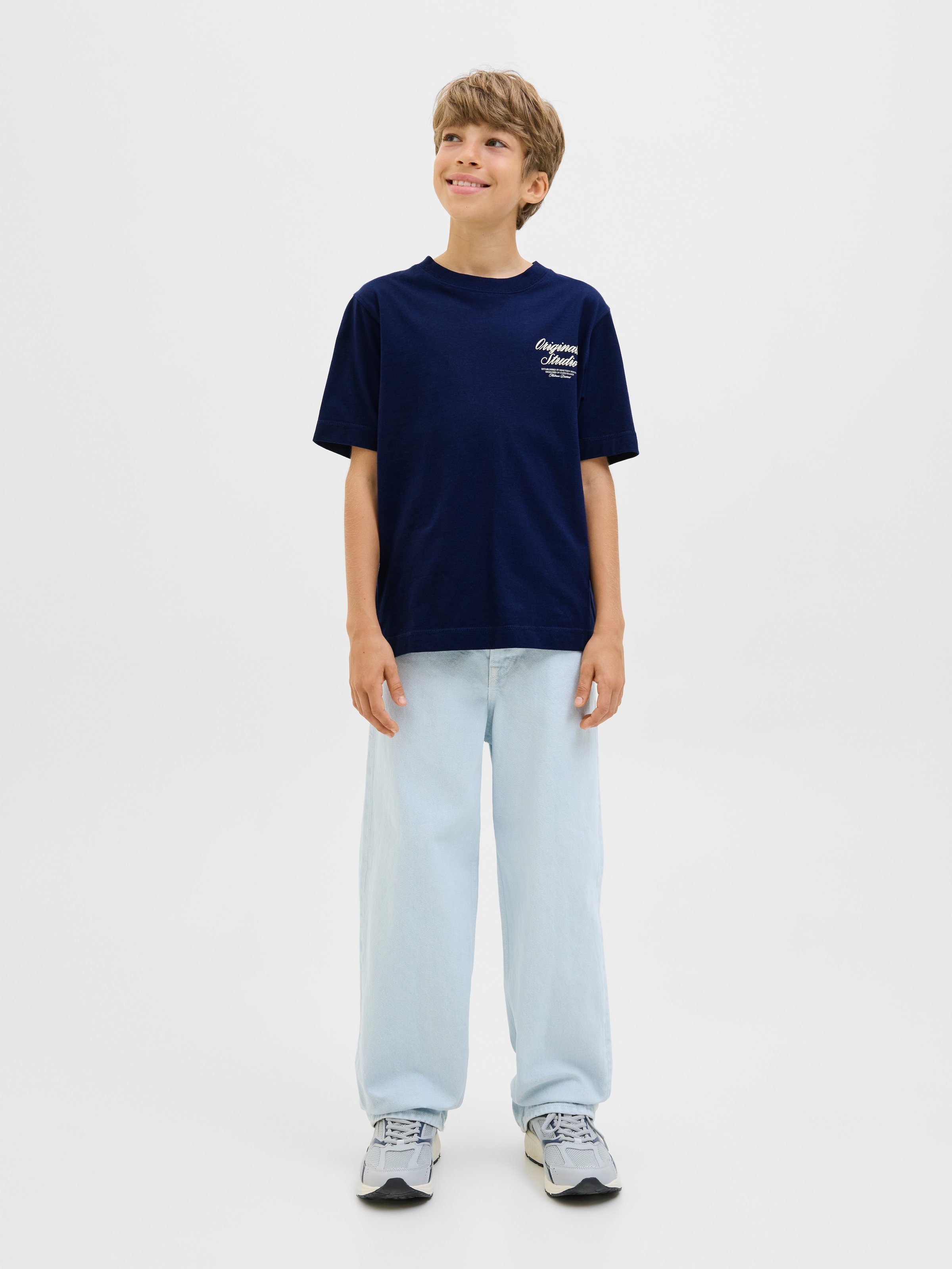 Jack & Jones Junior T-Shirt »JORNORREBRO TYPO TEE SS CREW NECK SN JNR«