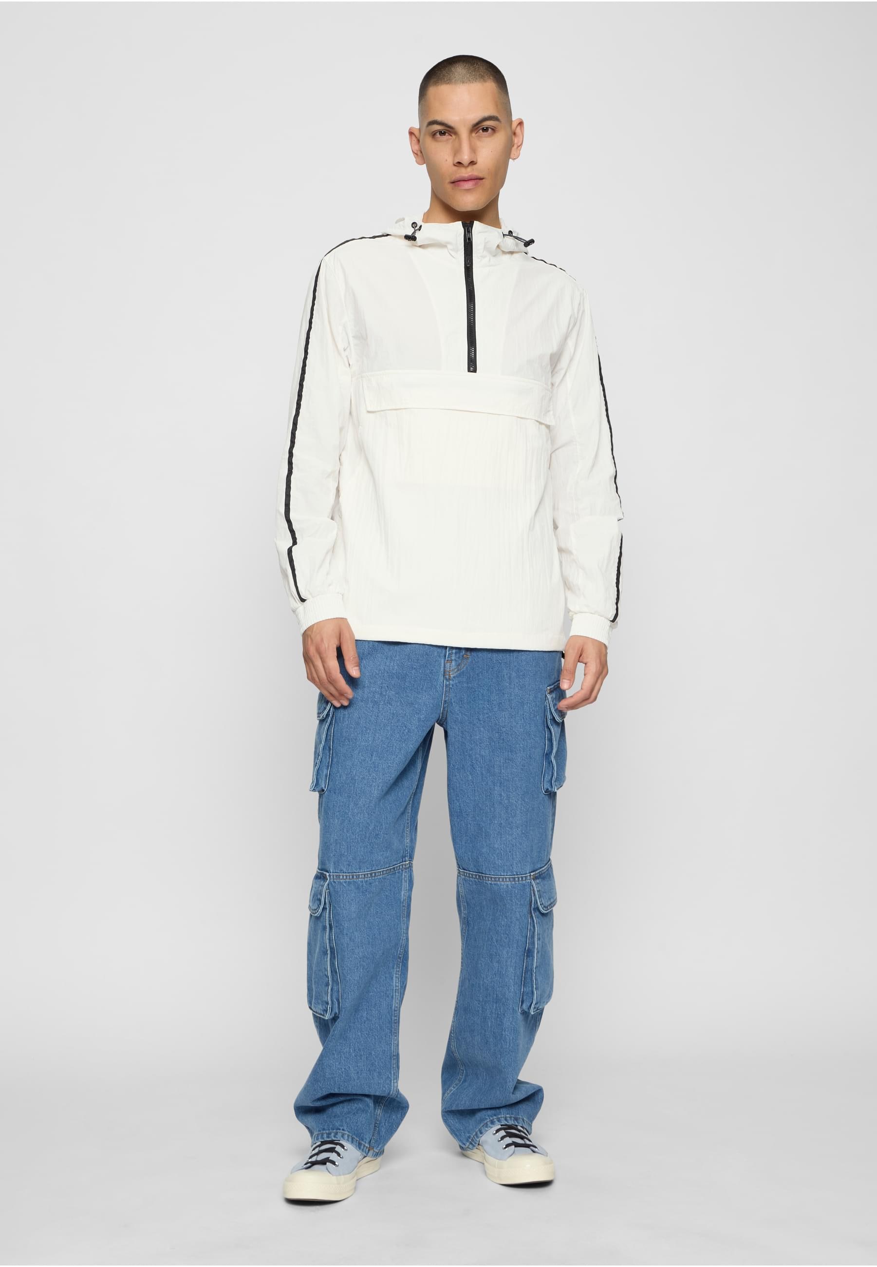 URBAN CLASSICS Trainingsjacke »Urban Classics Herren Crinkle Nylon Pull Over Jacket« 1 Stk. tlg. mit Kapuze