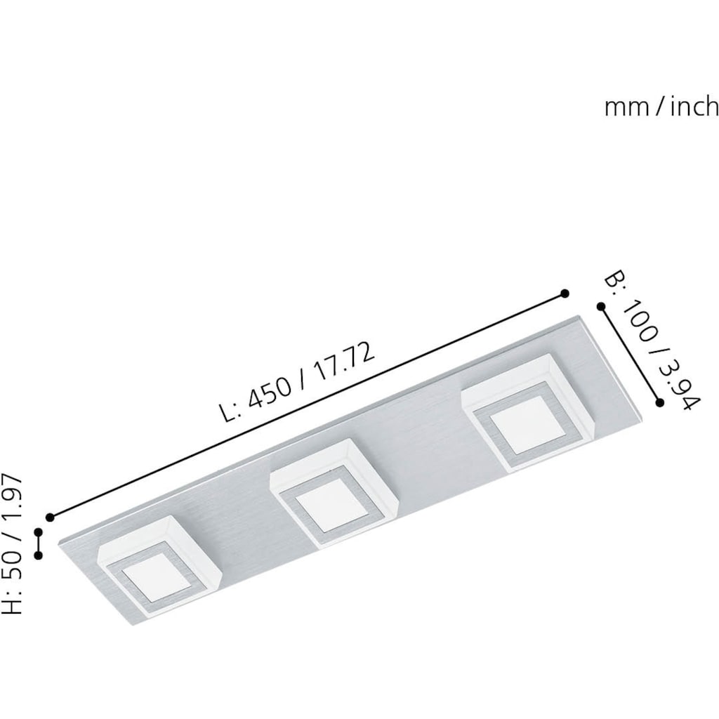 EGLO LED Deckenleuchte »MASIANO«, 3 flammig-flammig