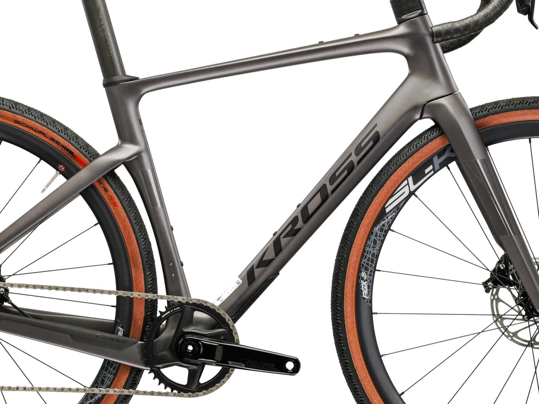 Kross Gravelbike »Carbon Esker RS 3.0 28" grau 12 Gänge 2026« 12 Gang SRAM RIVAL XPLR AXS Schaltwerk Kettenschaltung Rahmen aus Carbon