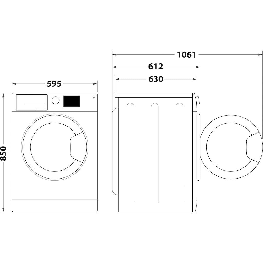 Privileg Waschmaschine »PWFV X 873 N«, PWFV X 873 N, 8 kg, 1400 U/min