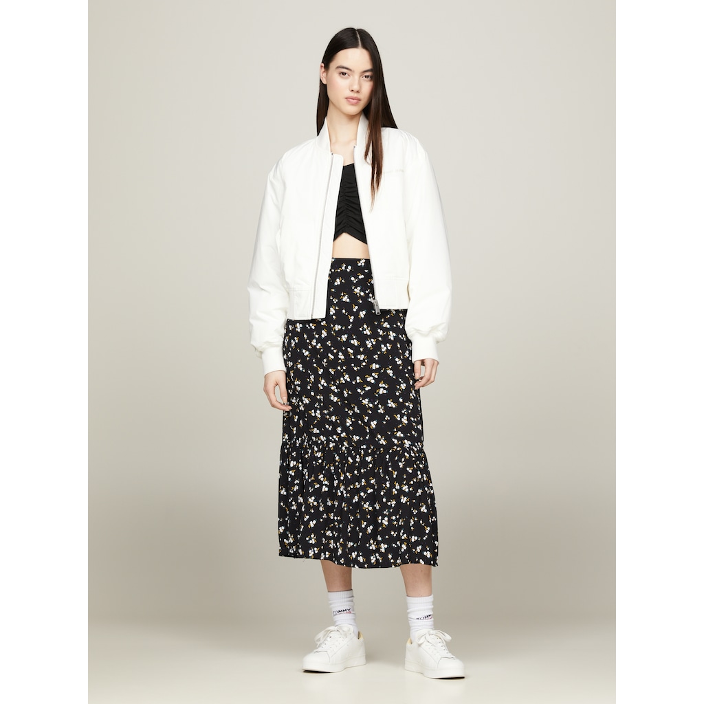 Tommy Jeans A-Linien-Rock »TJW FLORAL RUFFLE MIDI SKIRT EXT«