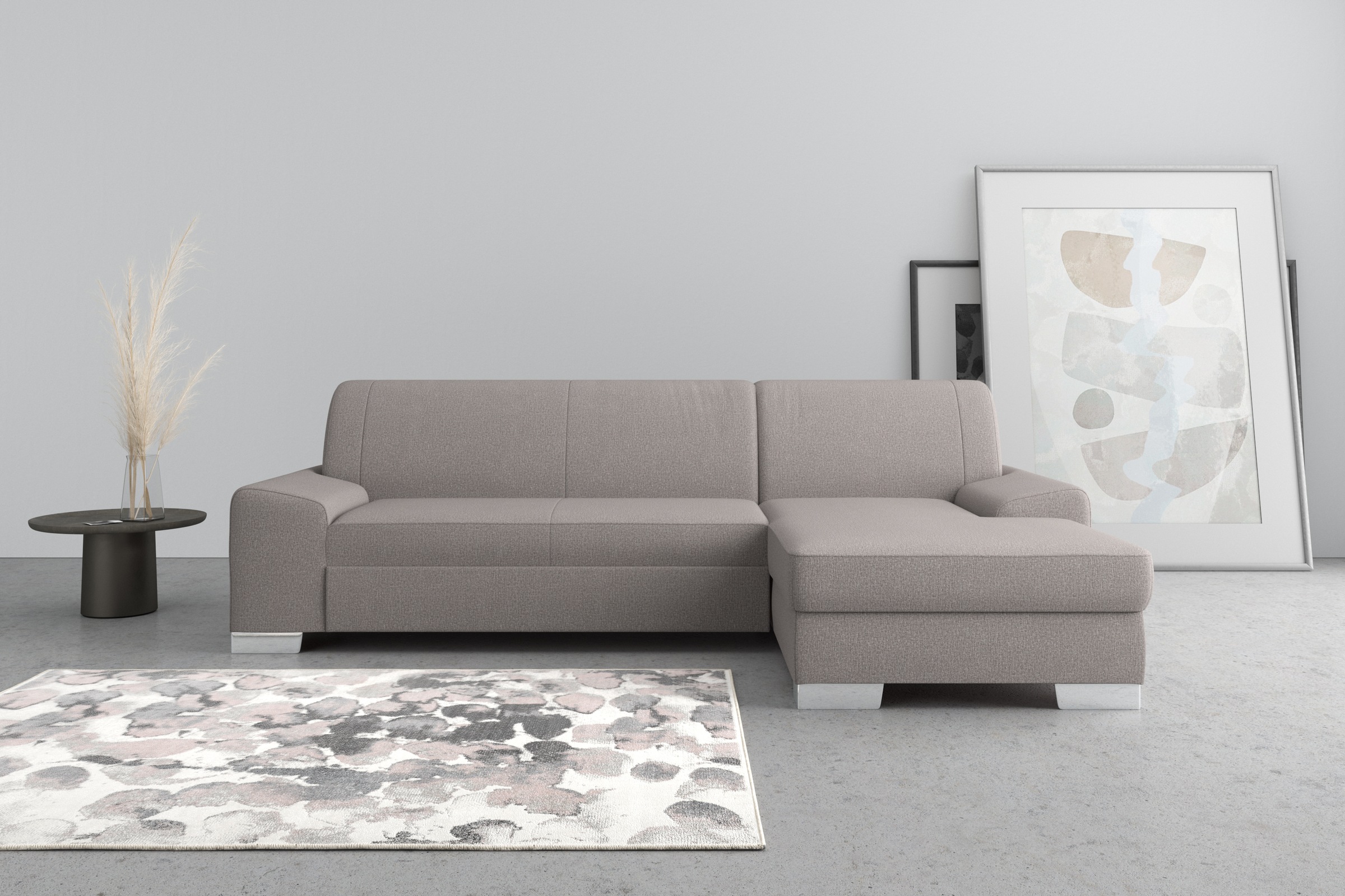 DOMO collection Ecksofa »Anzio L-Form«, wahlweise mit Bettfunktion und Federkern