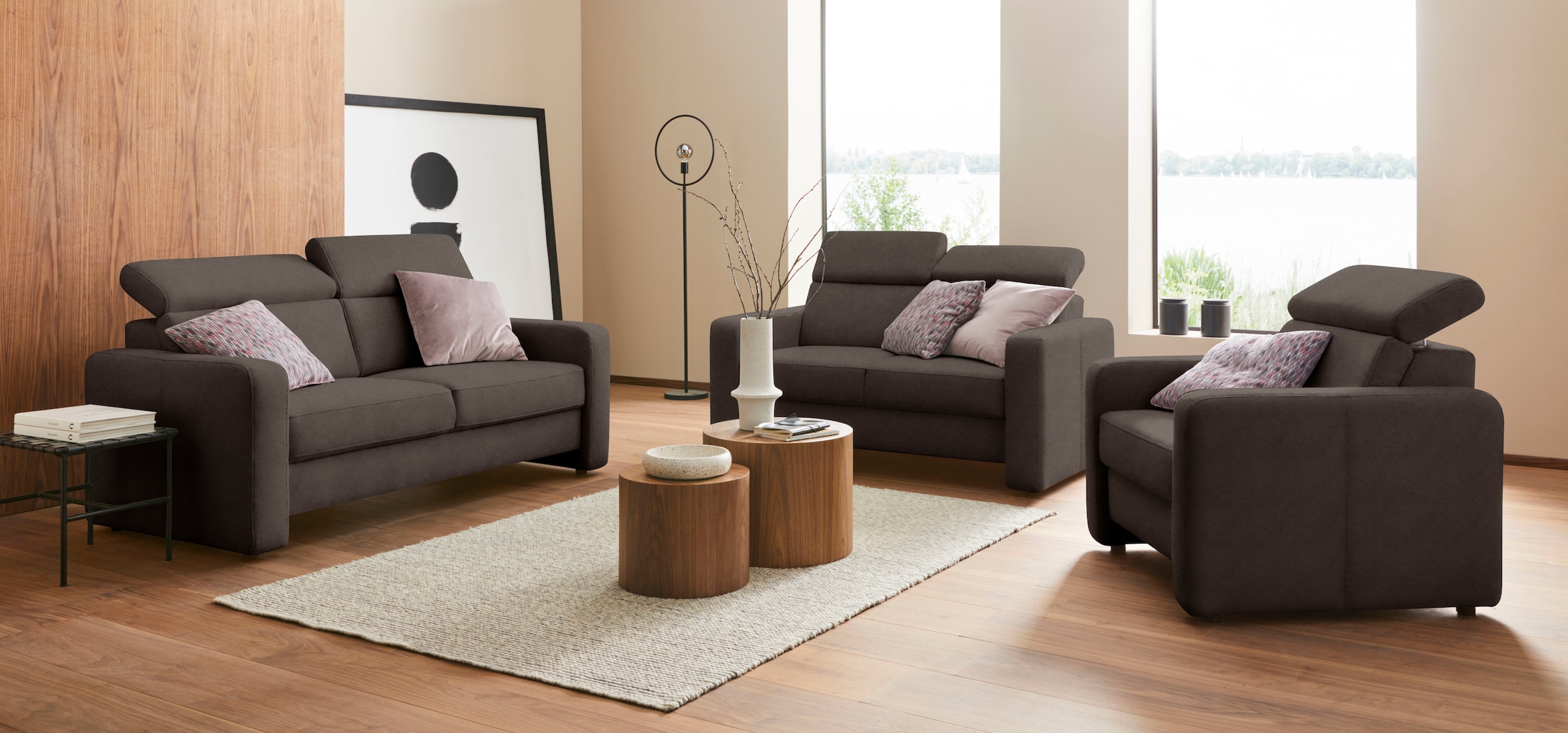 sit&more 2-Sitzer »Bologna«, inklusive Kopfteilverstellung und Federkern