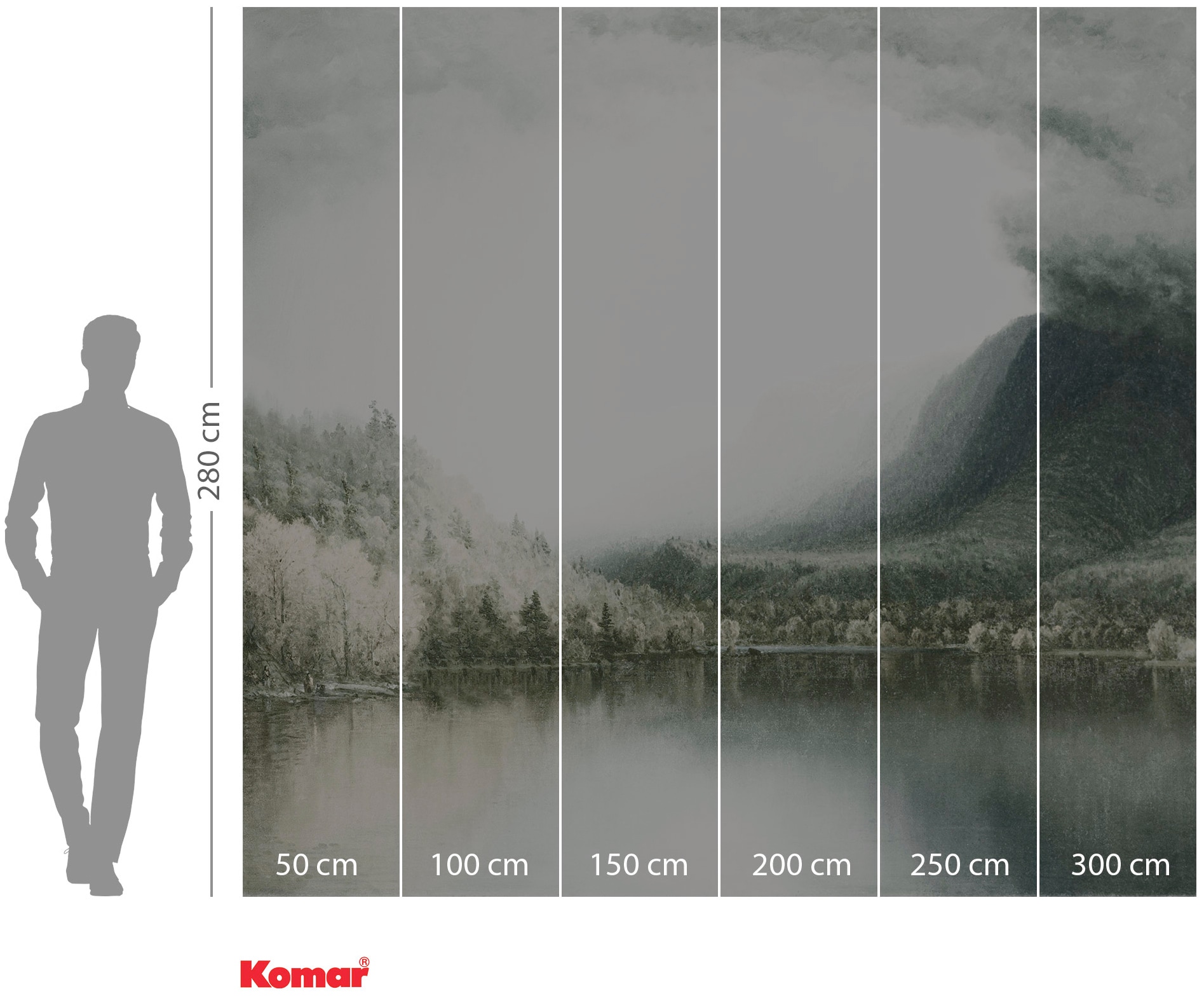 Komar Vliestapete »Digitaldruck Vlies - Journey - Größe 300 x 280 cm«, bedruckt, Wohnzimmer, Schlafzimmer