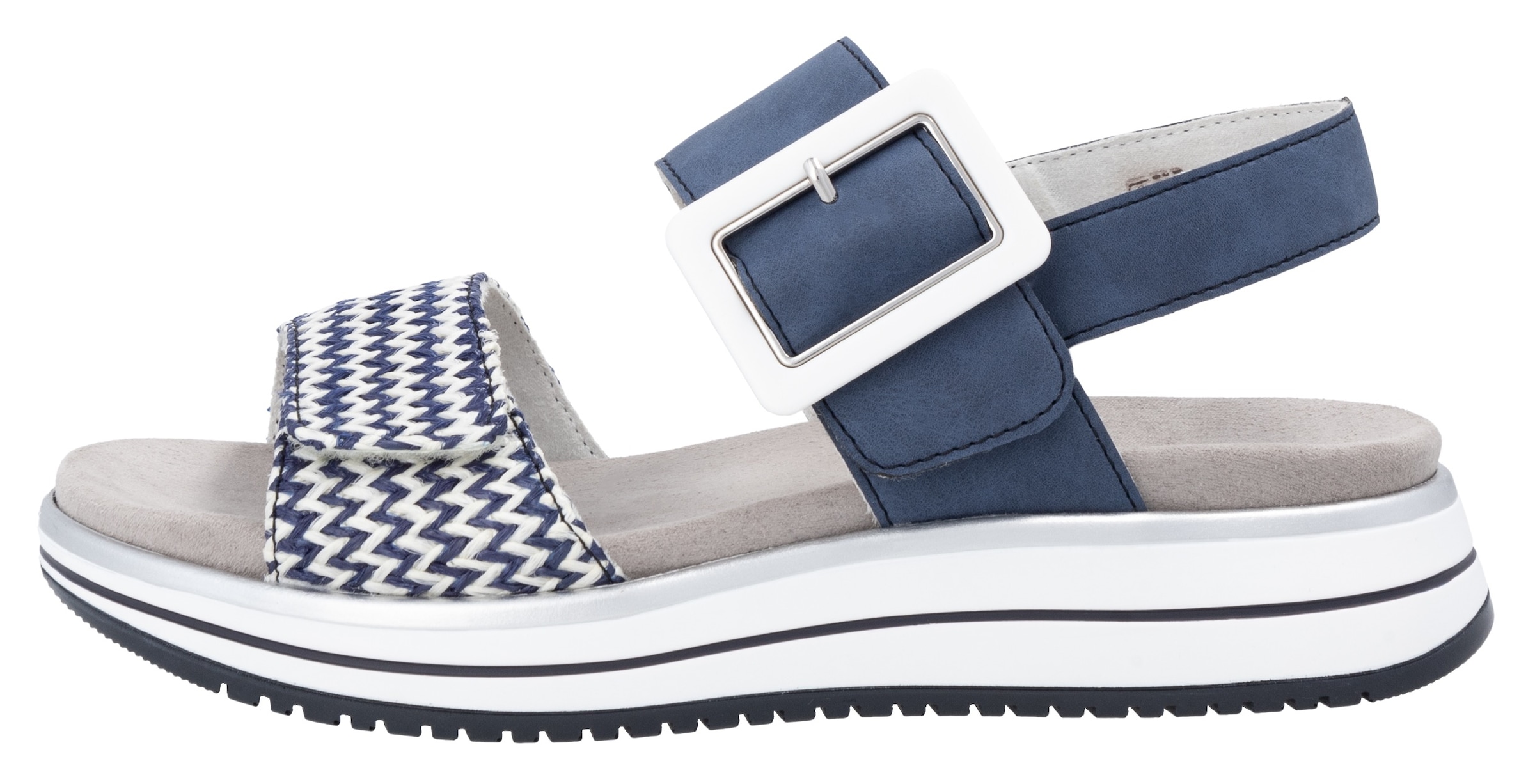 Remonte Keilsandalette »ELLE-Collection«  , Sommerschuh, Sandale, Komfortschuh mit praktischen Klettverschlüssen