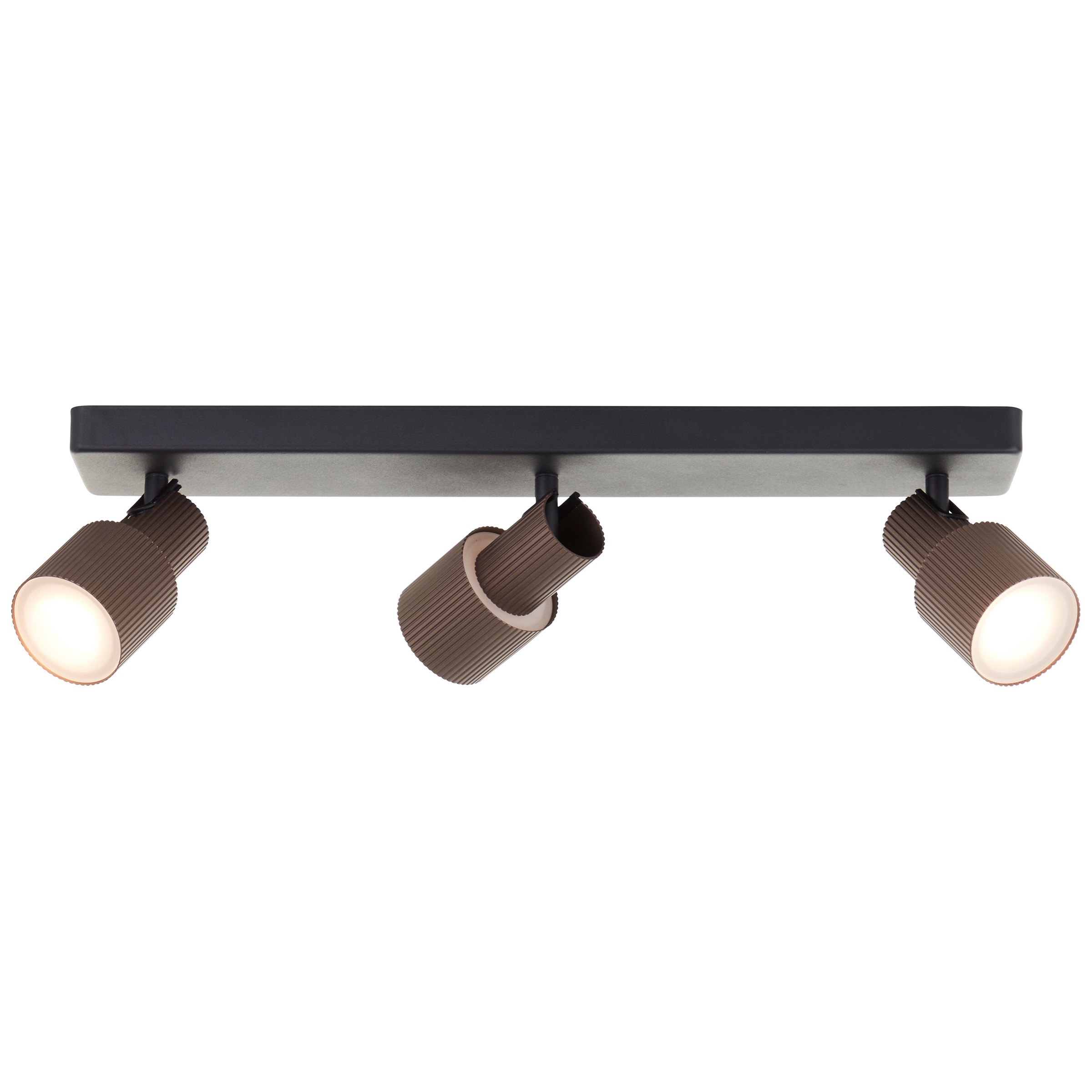 Brilliant Deckenstrahler »Cadiz«, 3 flammig, Leuchtmittel GU10 | LED wechselbar, 16 x 53 x 9 cm, inkl. GU10, 350 lm, 3000K, dimmbar, Aluminium