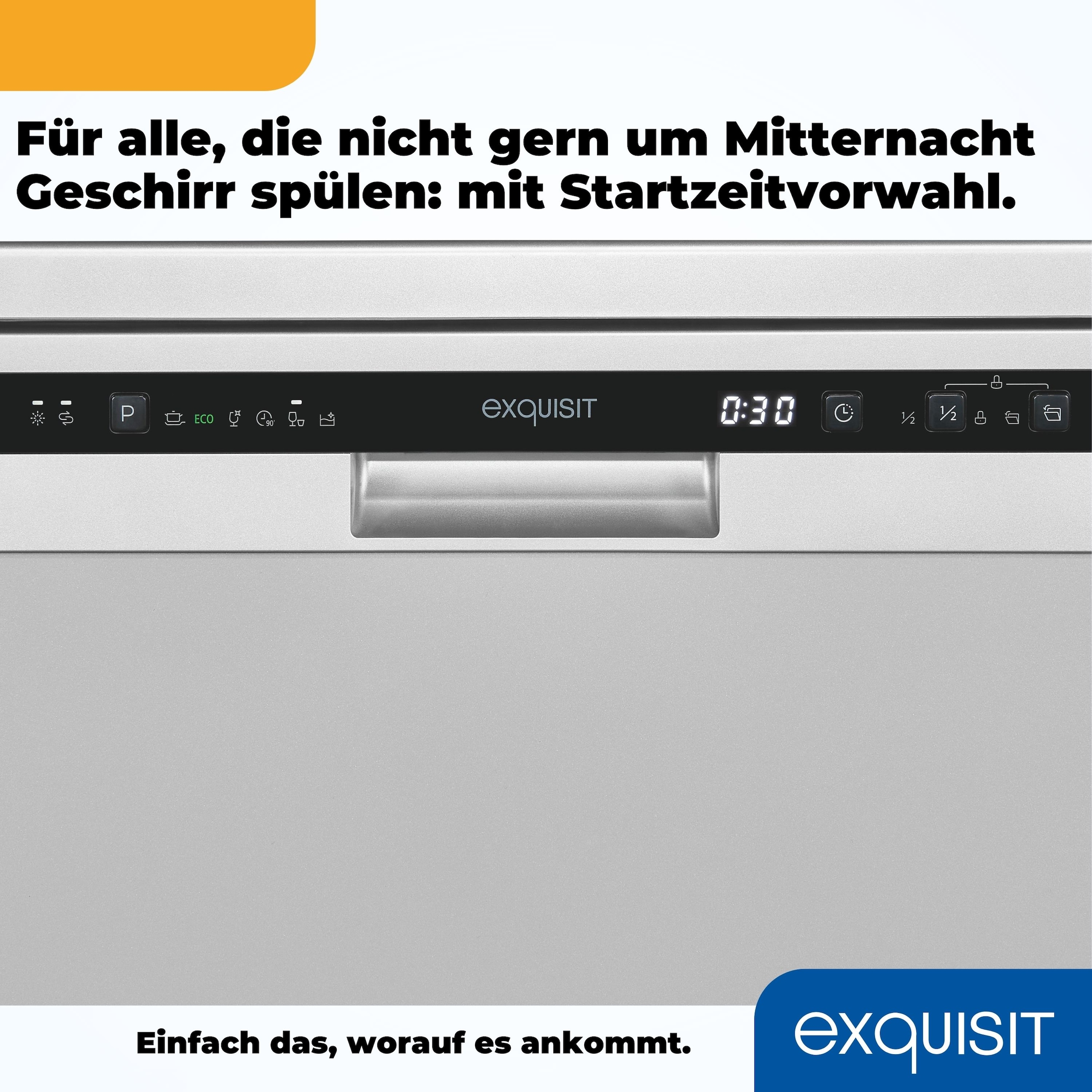exquisit Standgeschirrspüler »GSP6312-030D silber«, 12 Maßgedecke