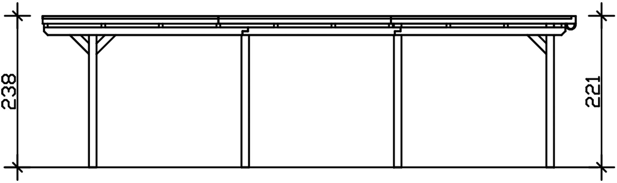 Skanholz Einzelcarport »Emsland«, Holz, 291 cm, Anthrazit